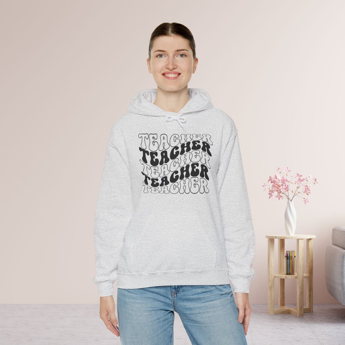 Groovy Unisex Teacher Hoodie for School Teachers