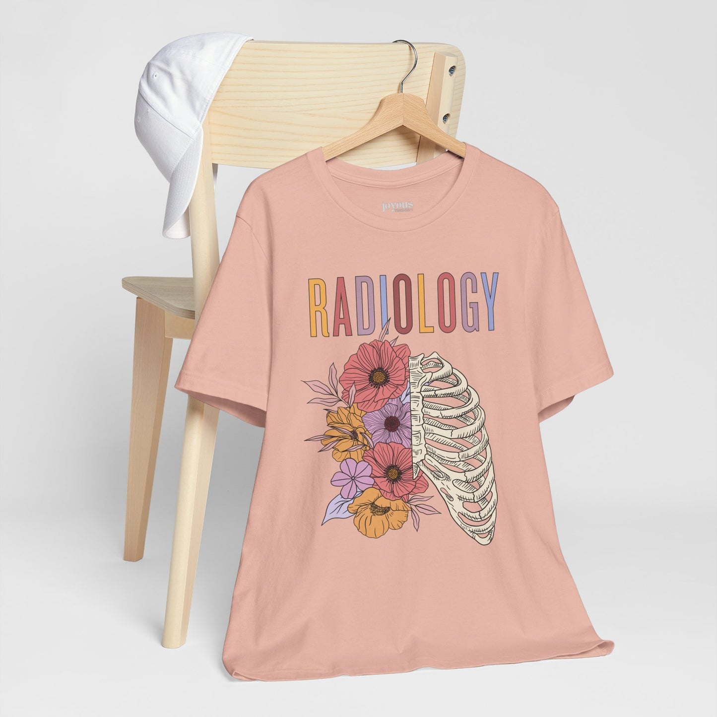 Flower Skeleton Radiology Soft Cotton Tee