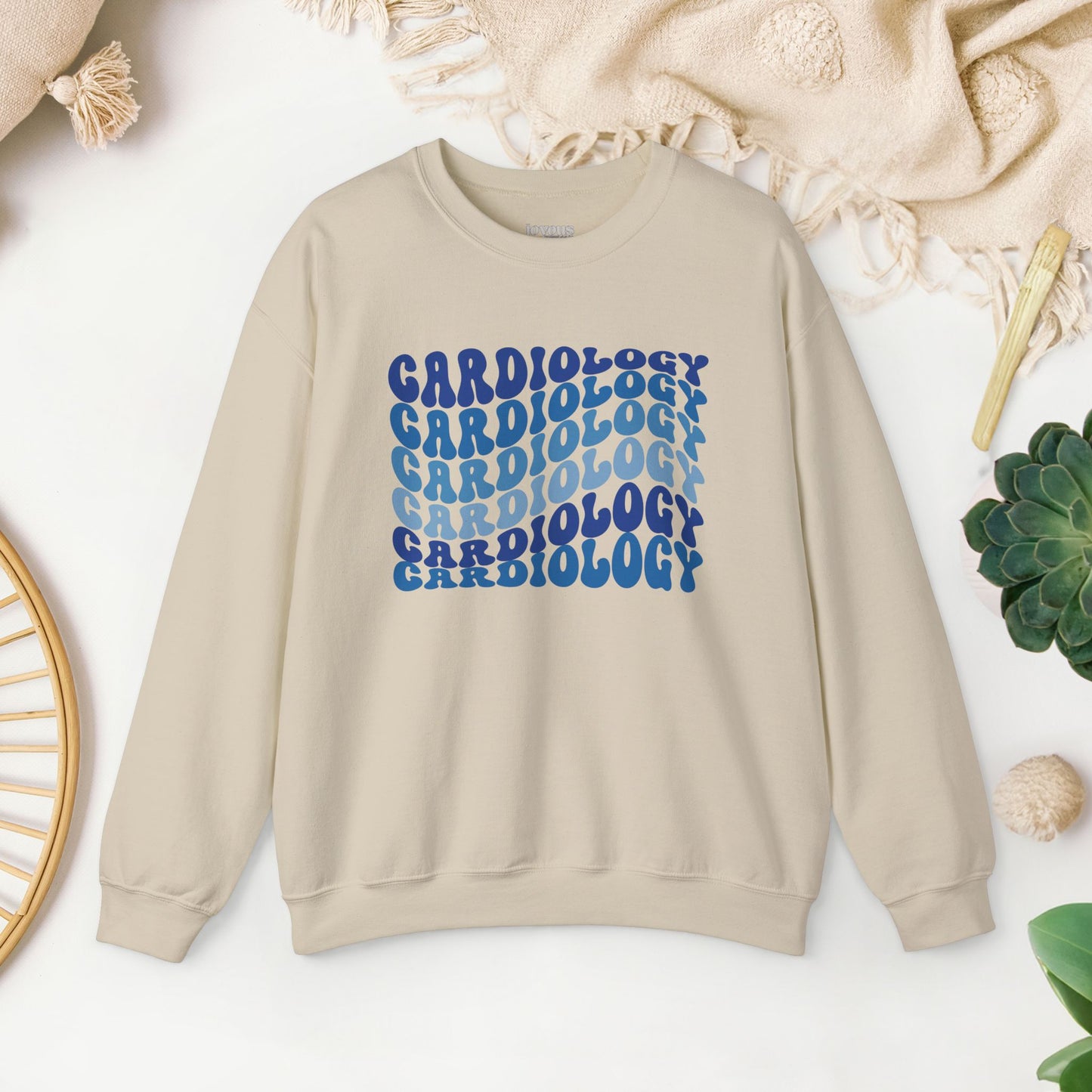 Groovy Blue Cardiology Sweatshirt - Cardiac Nurse Sweater