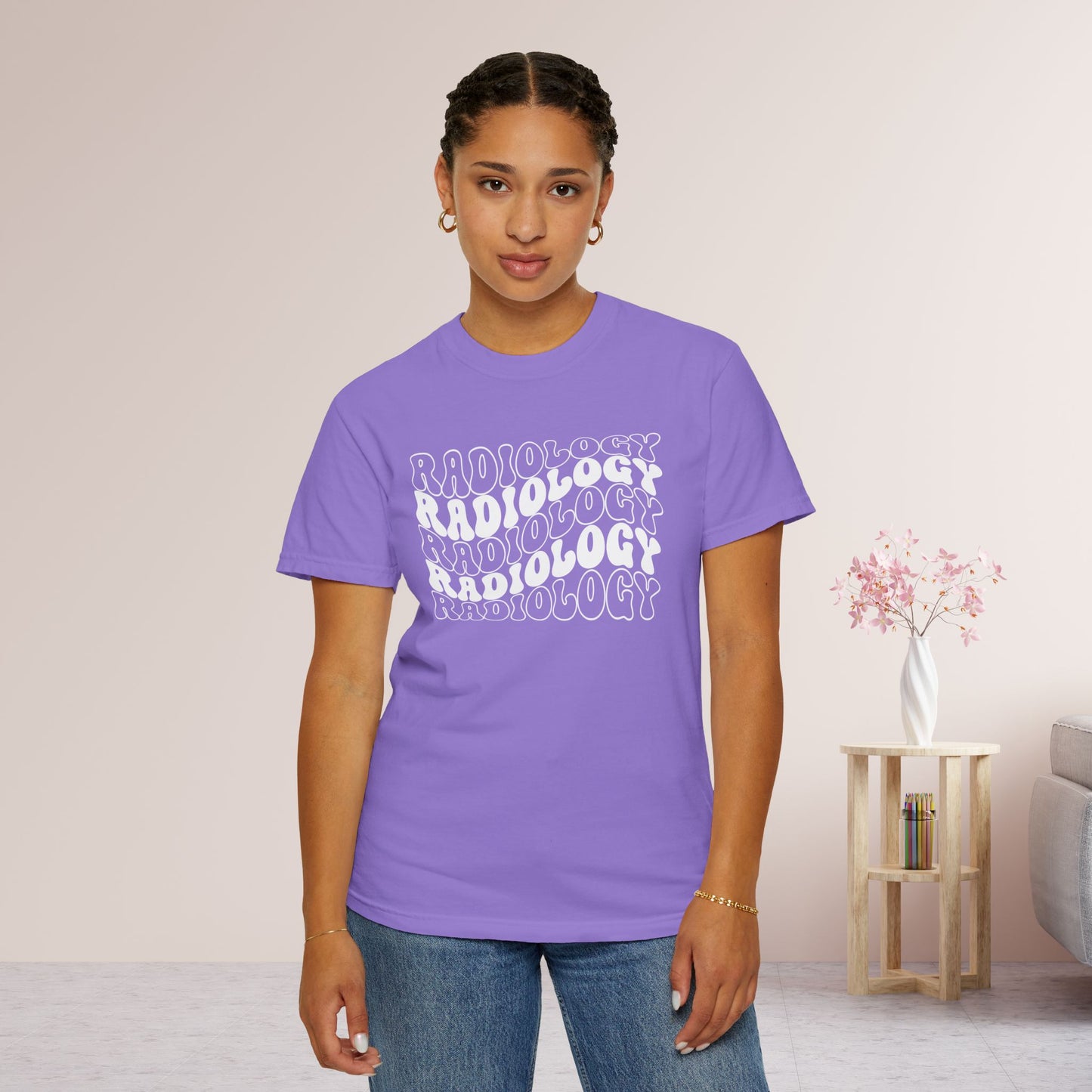 Groovy White Comfort Colors Radiology Tee