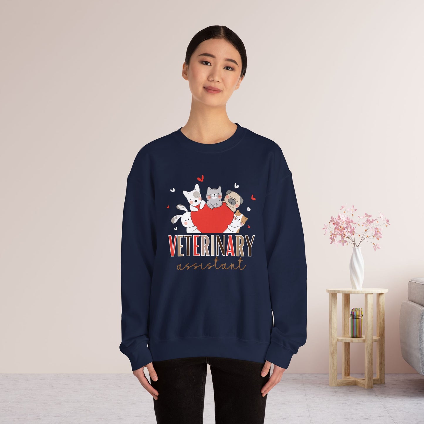 Cute Veterinary Assistant Crewneck Sweatshirt for VET Assistant