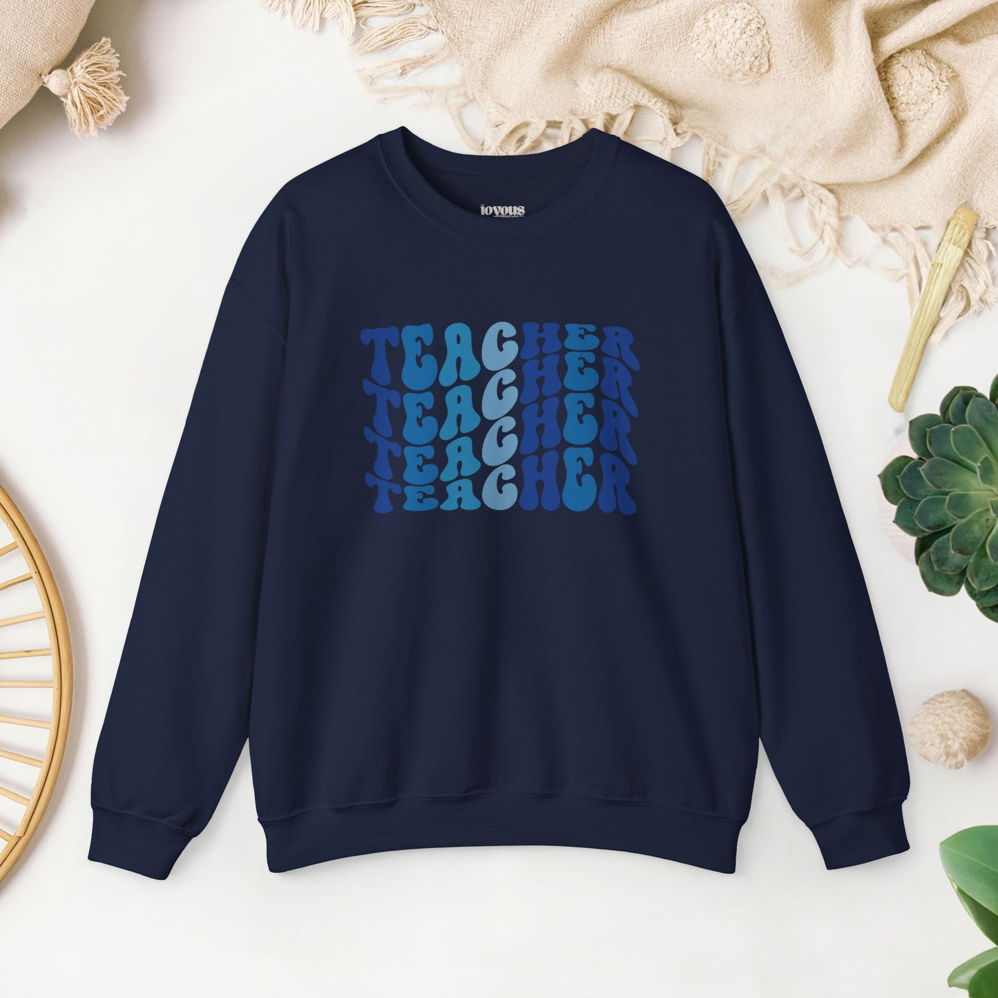 Groovy Blue Teacher Sweatshirt