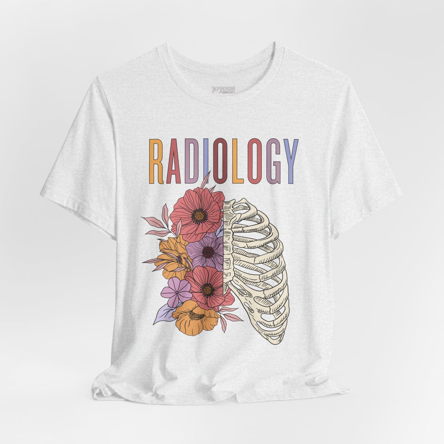 Flower Skeleton Radiology Soft Cotton Tee