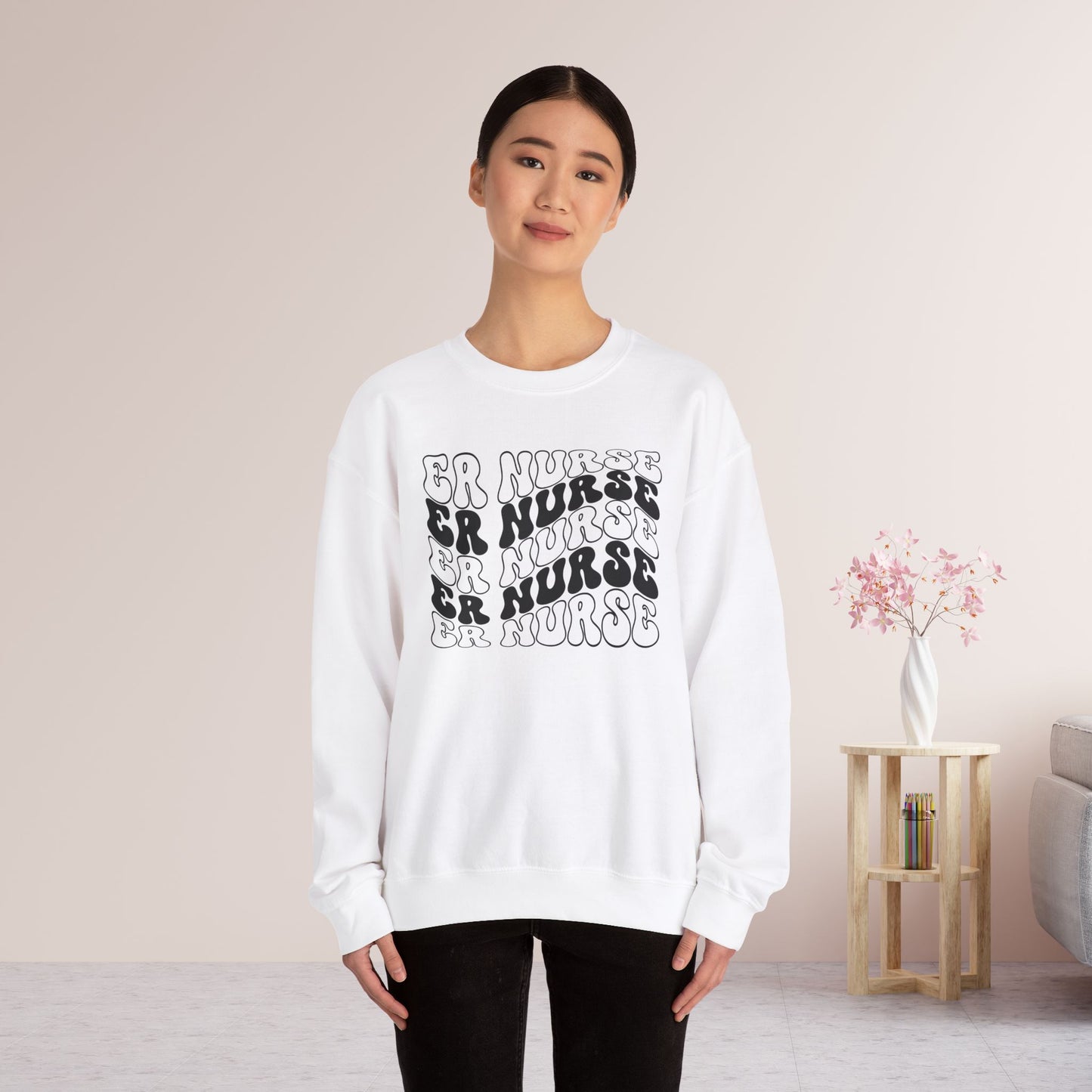 Groovy ER Nurse Sweatshirt - Emergency Nurse Crewneck