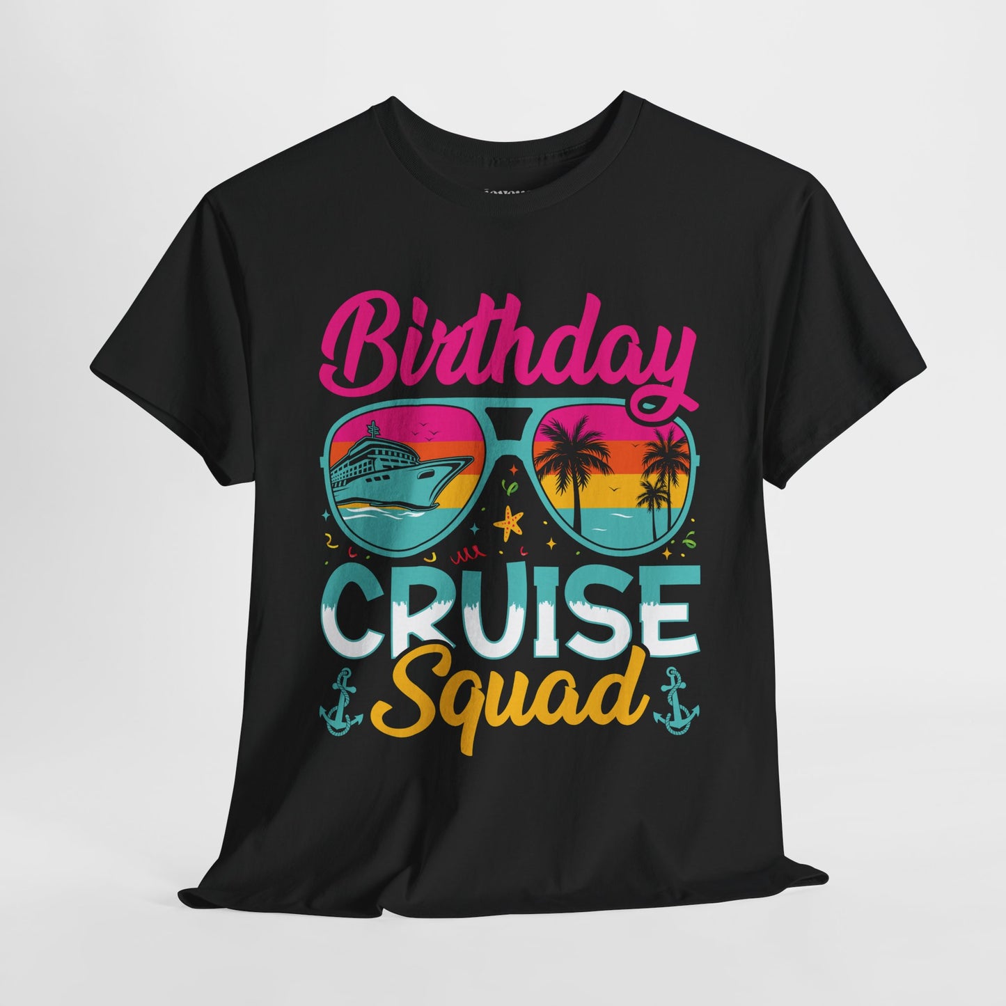 Birthday Cruise Squad Shirt - Family Cruise Vacation Heavy Cotton Tee