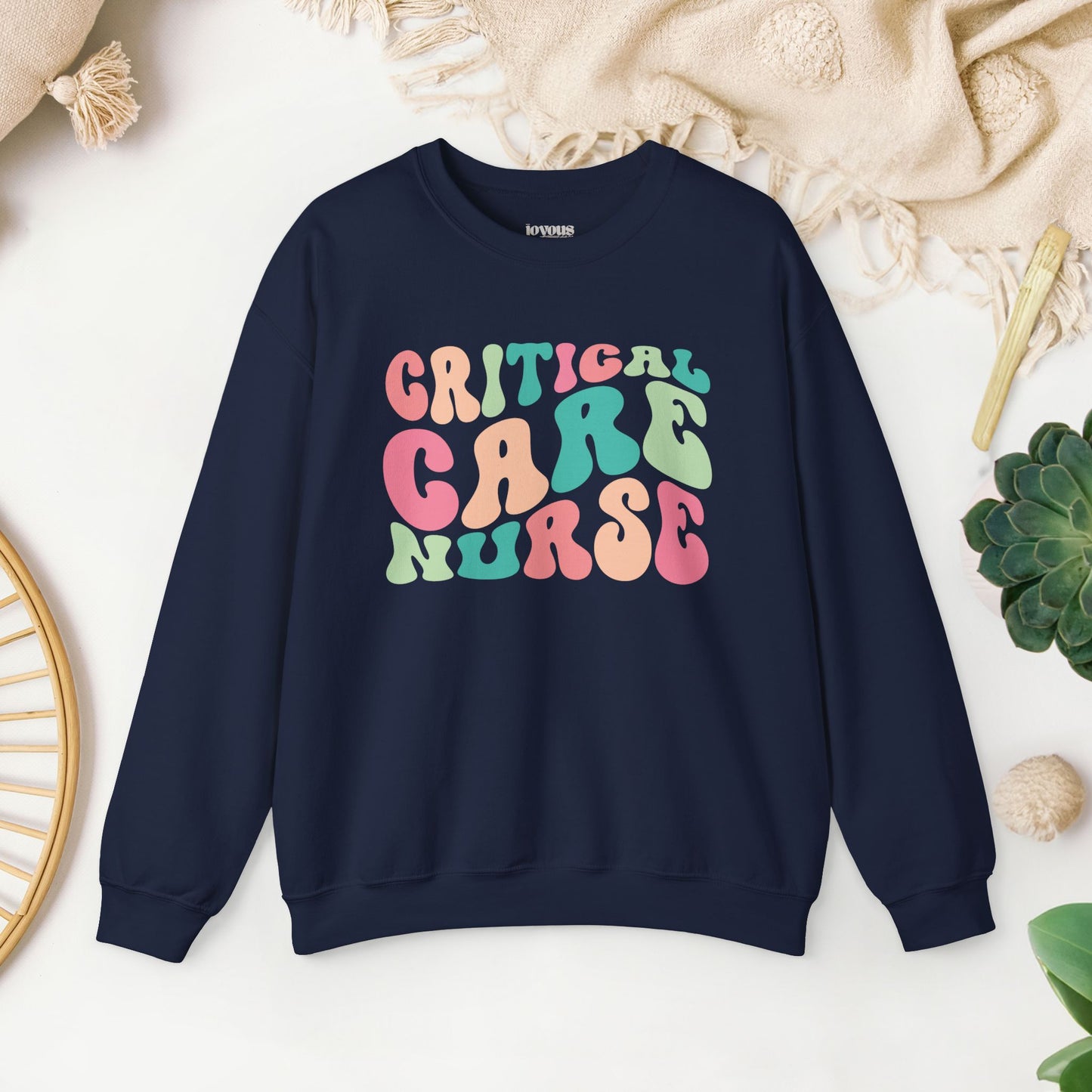 Groovy Critical Care Nurse Crewneck Sweatshirt