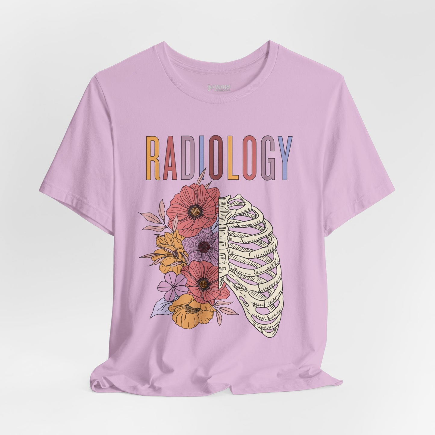 Flower Skeleton Radiology Soft Cotton Tee