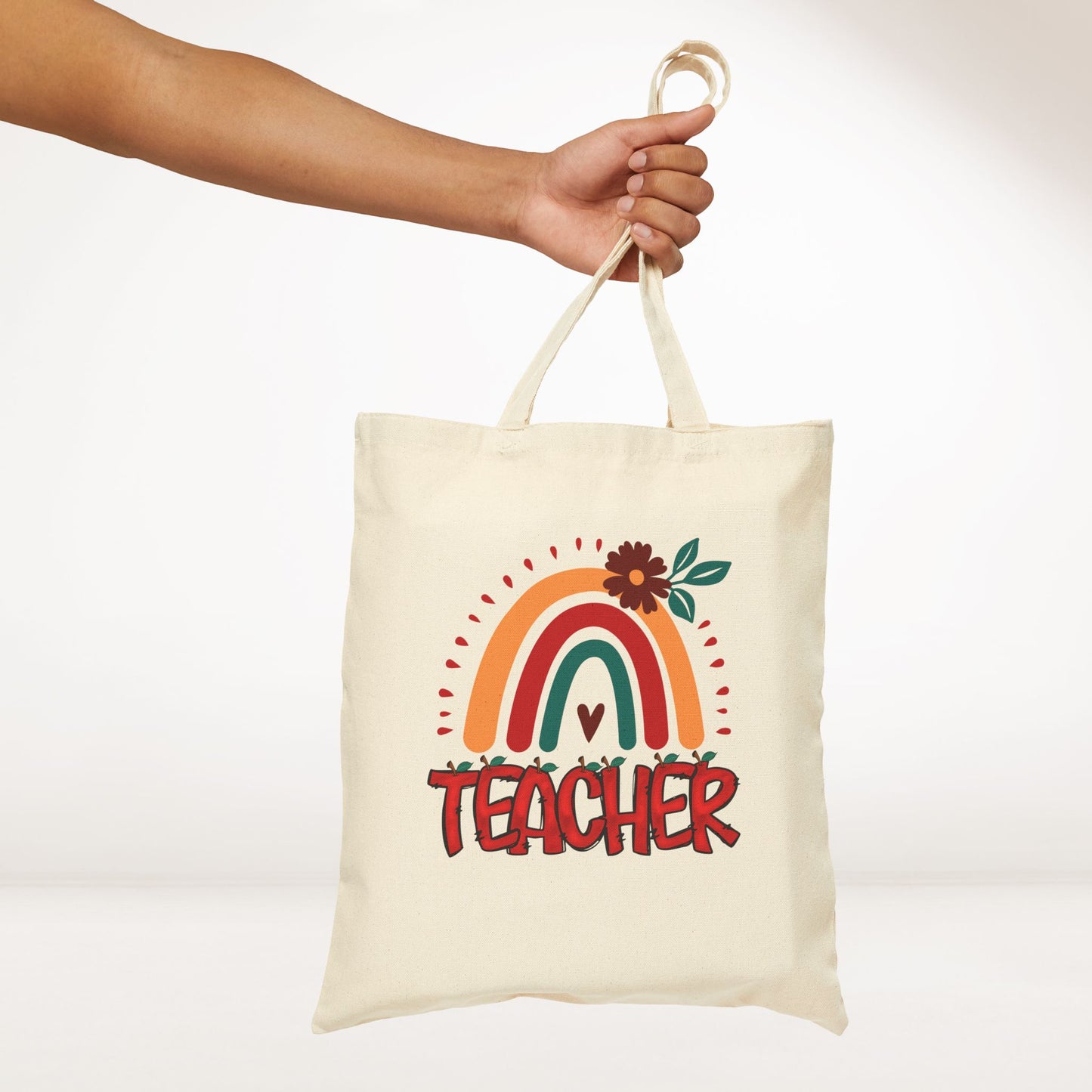 Cute Teacher Canvas Tote Bag - Best Teacher Gift