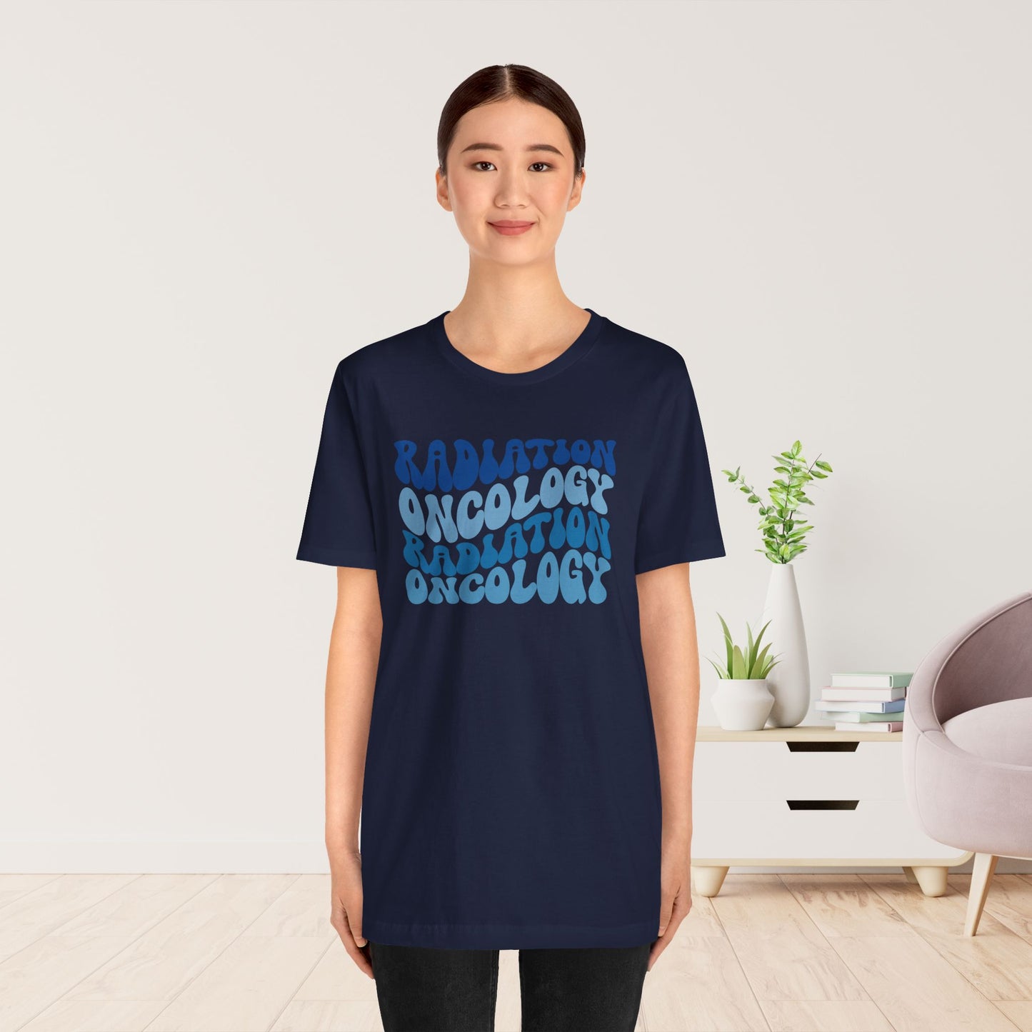 Blue Groovy Radiation Oncology Soft Cotton Tee