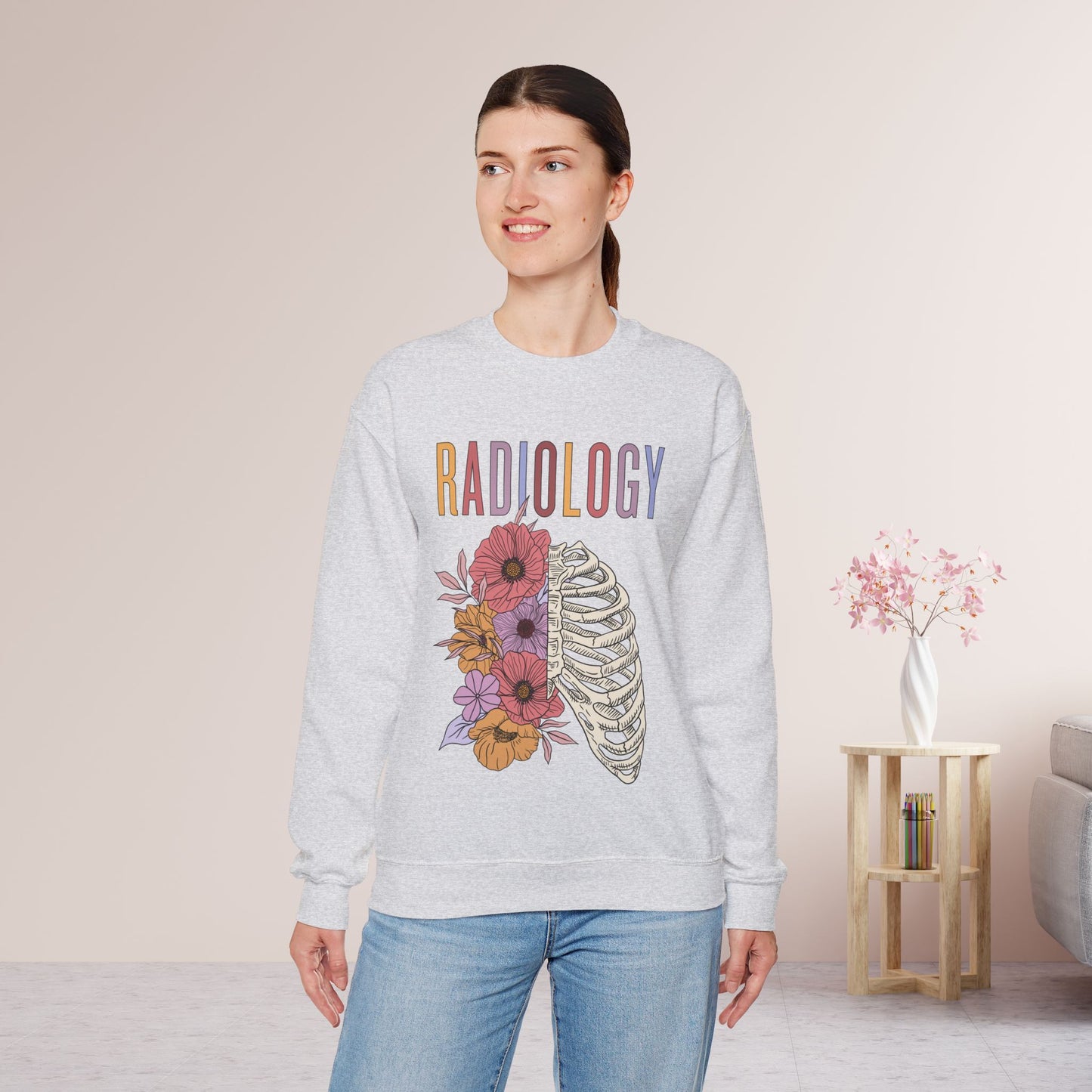 Flower Skeleton Radiology Sweatshirt