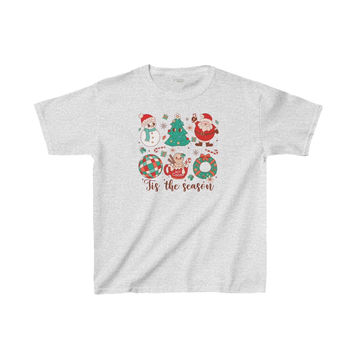 'Tis The Season Youth Christmas Shirt - Retro Christmas Tee