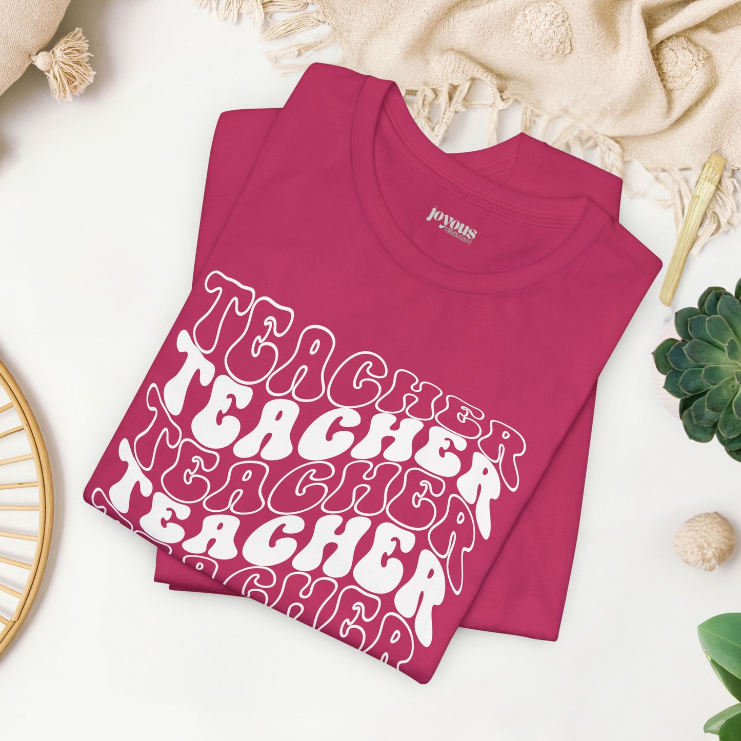 Groovy Teacher Soft Cotton Tee for School Teachers