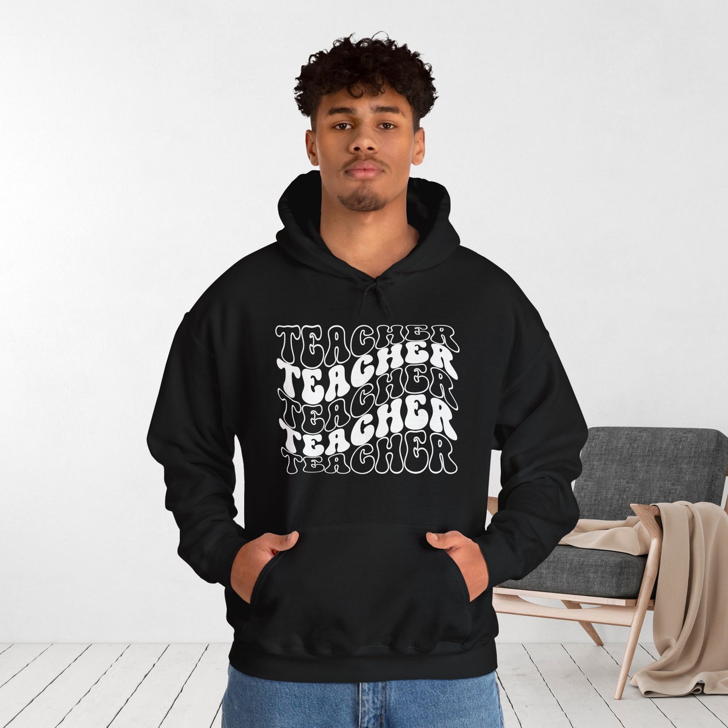 Groovy Unisex Teacher Hoodie for School Teachers