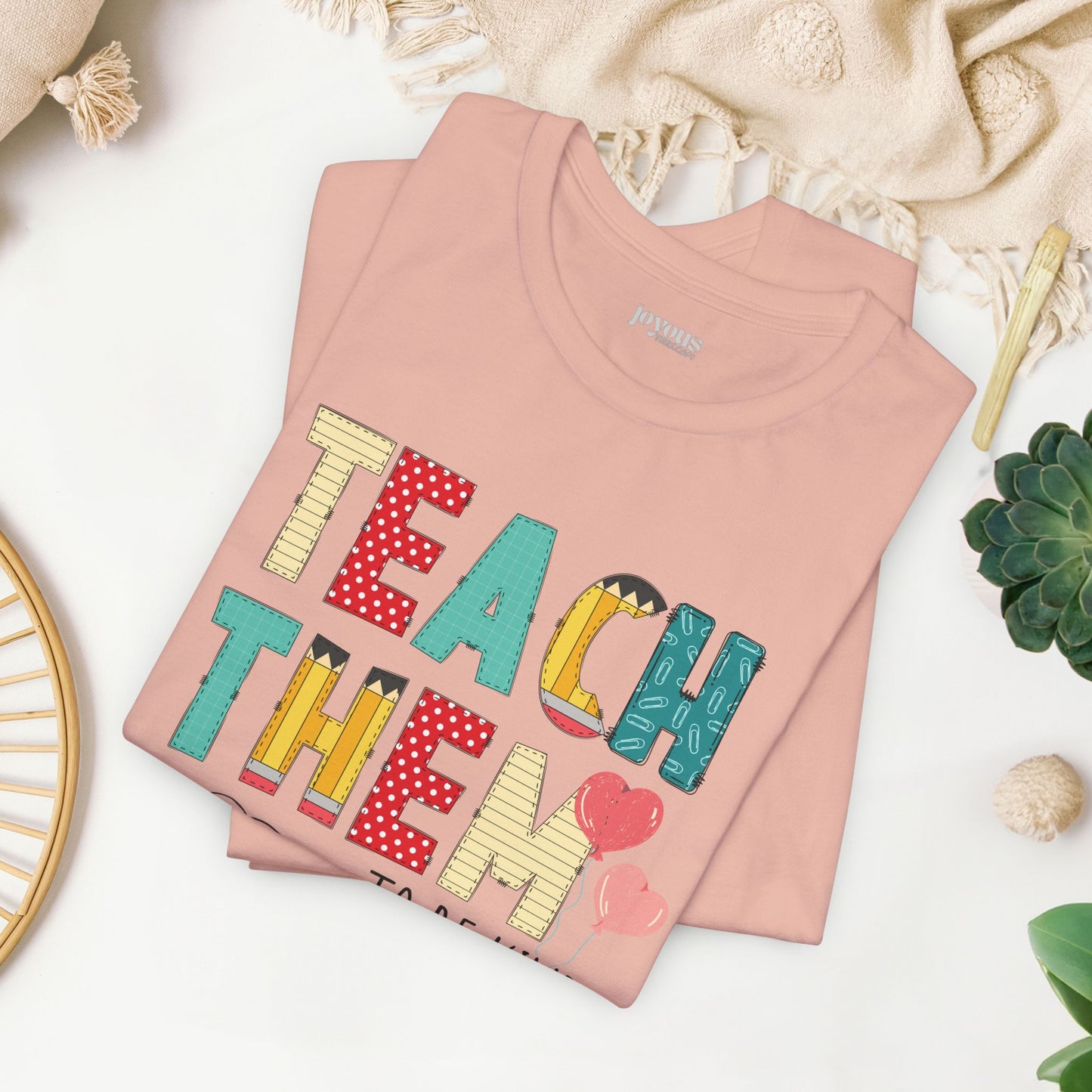 Teach Them to Be Kind Teacher Soft Cotton Tee