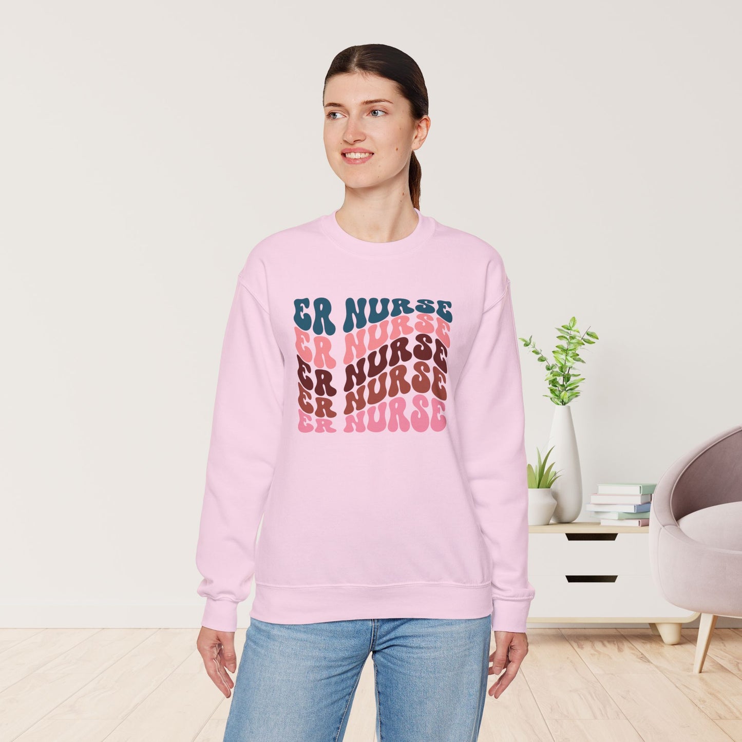 Groovy ER Nurse Sweatshirt - Emergency Nurse Sweatshirt