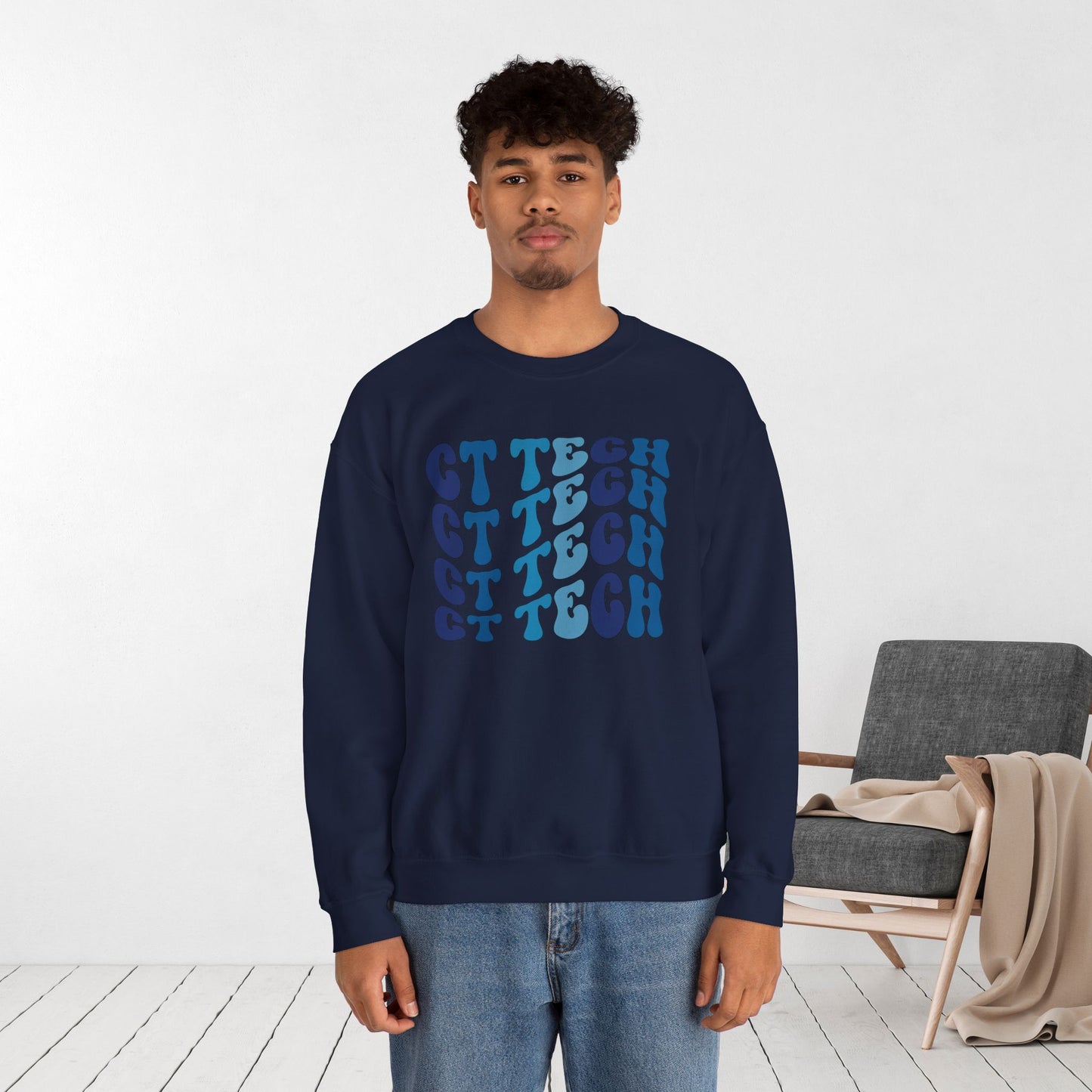 Groovy Blue CT Tech Sweatshirt - CT Technologist Sweater