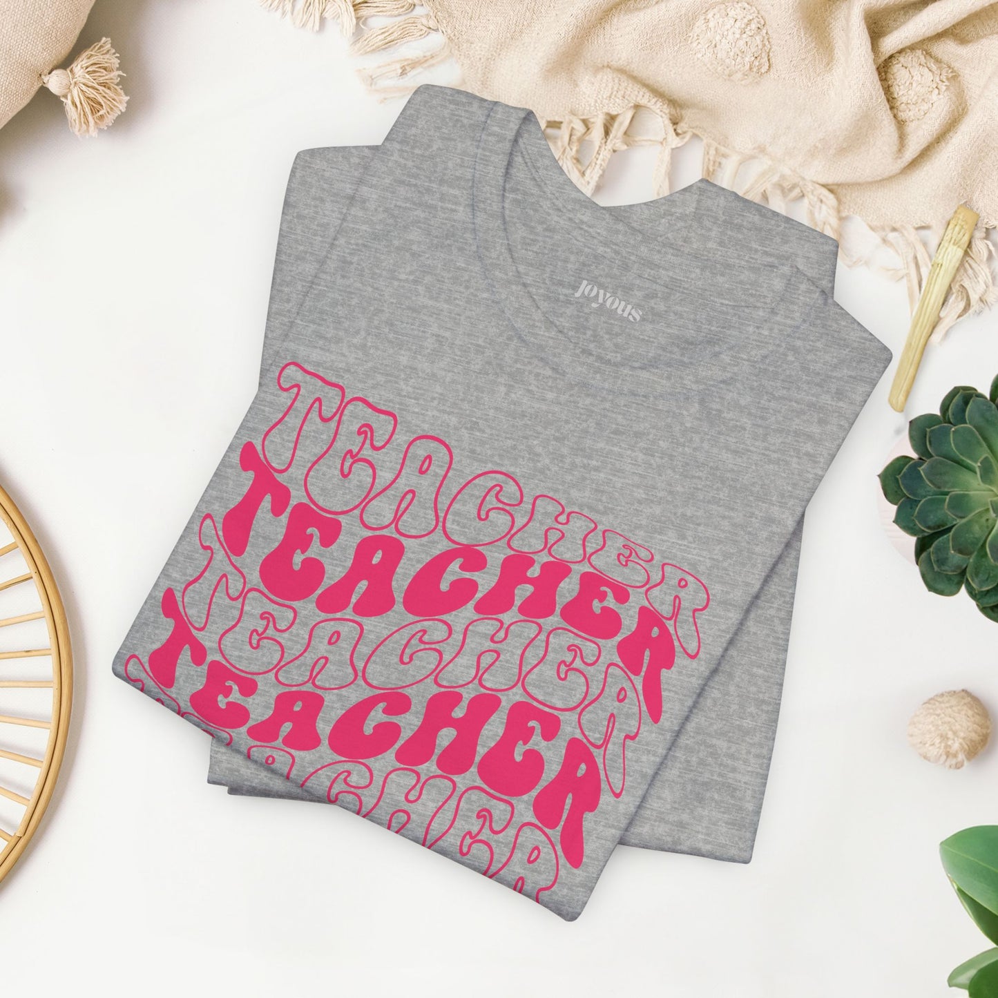 Groovy Trendy Teacher Soft Cotton Tee for School Teachers