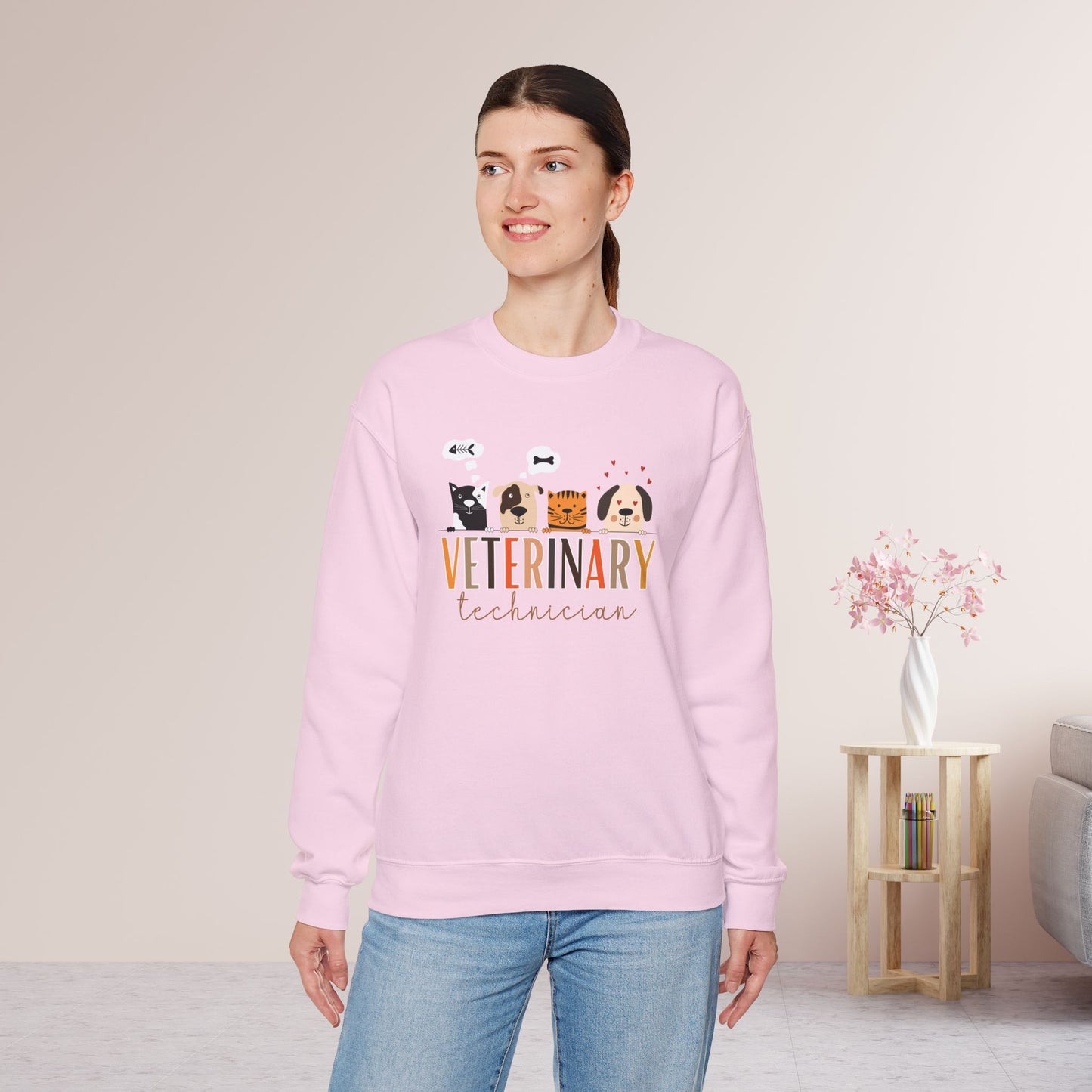 Veterinary Technician Crewneck Sweatshirt for VET Tech