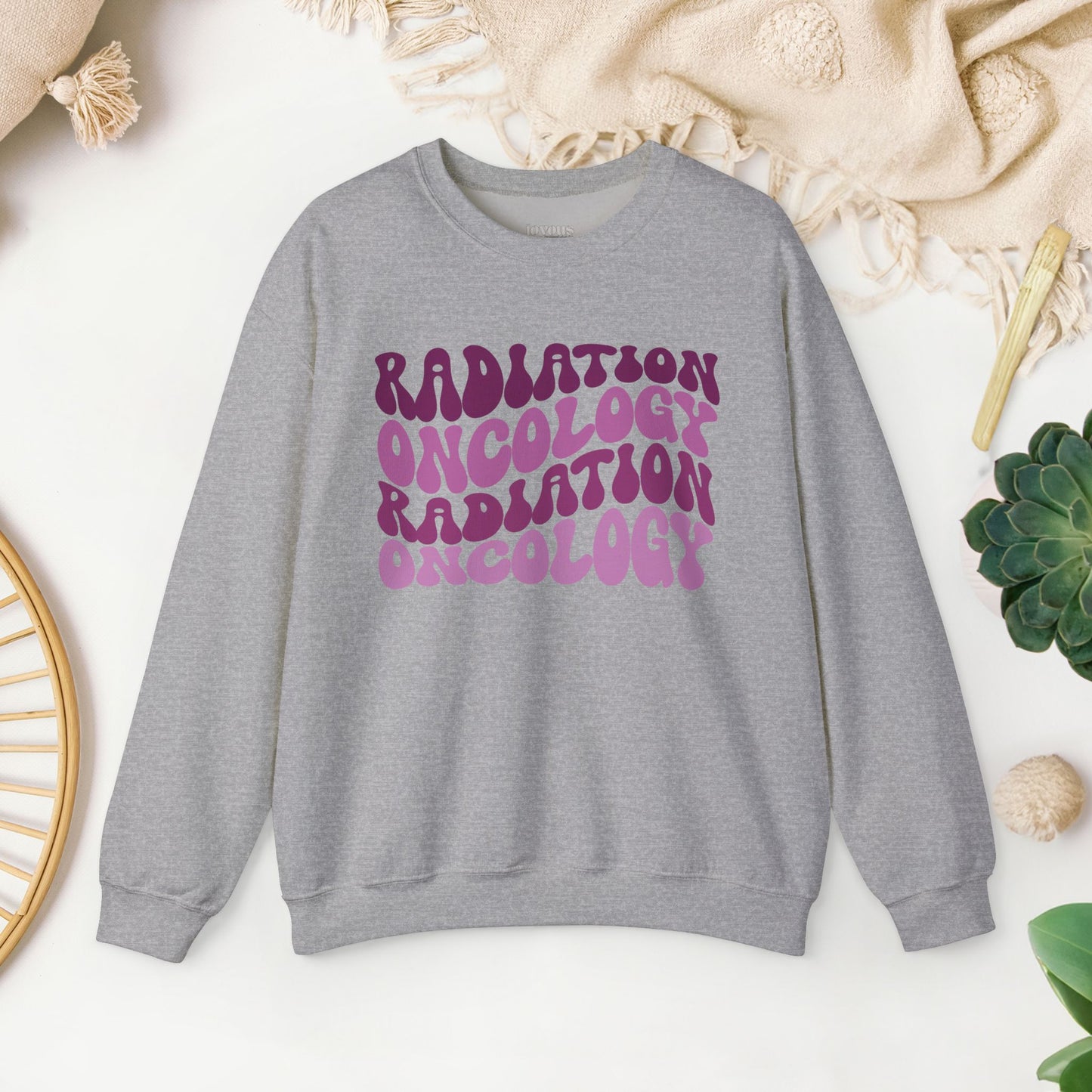 Purple Groovy Radiation Oncology Sweatshirt