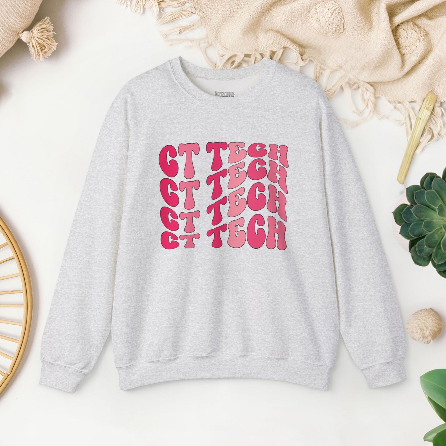 Groovy Pink CT Tech Sweatshirt - CT Technologist Sweater