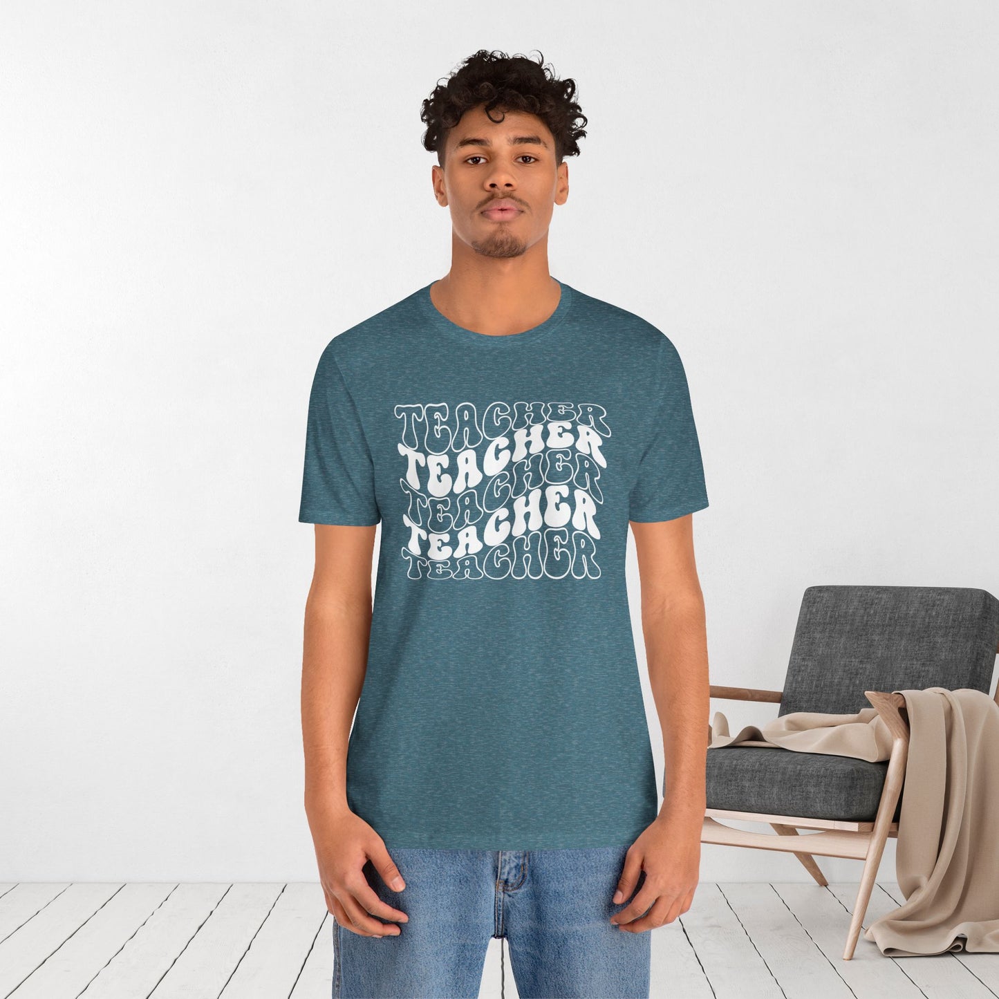 Groovy Teacher Soft Cotton Tee for School Teachers