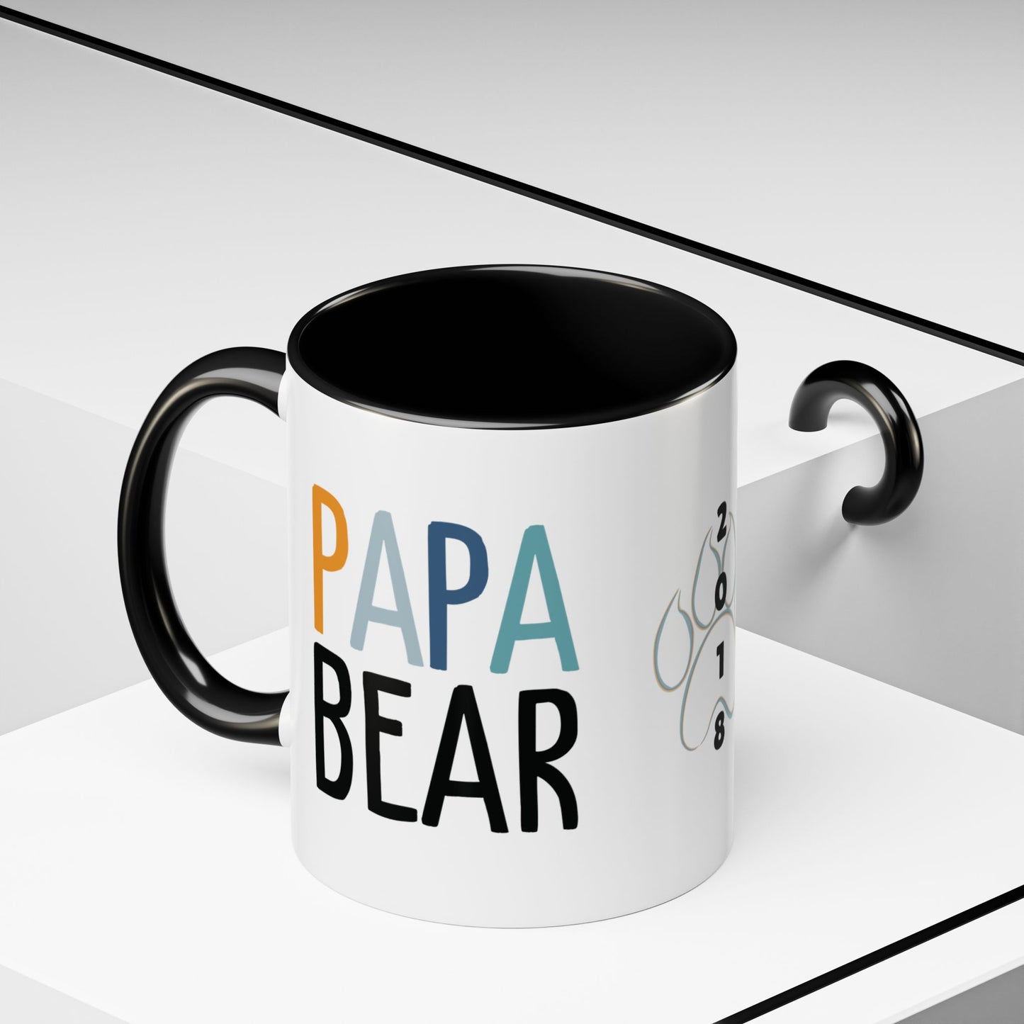 Personalized Papa Bear Coffee Mug with Kids Names - Custom Dad Gifts for Father's Day