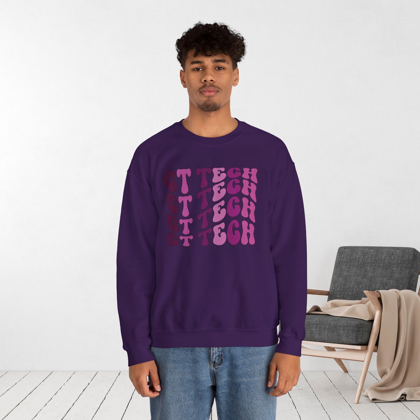 Groovy Purple CT Tech Sweatshirt - CT Technologist Sweater