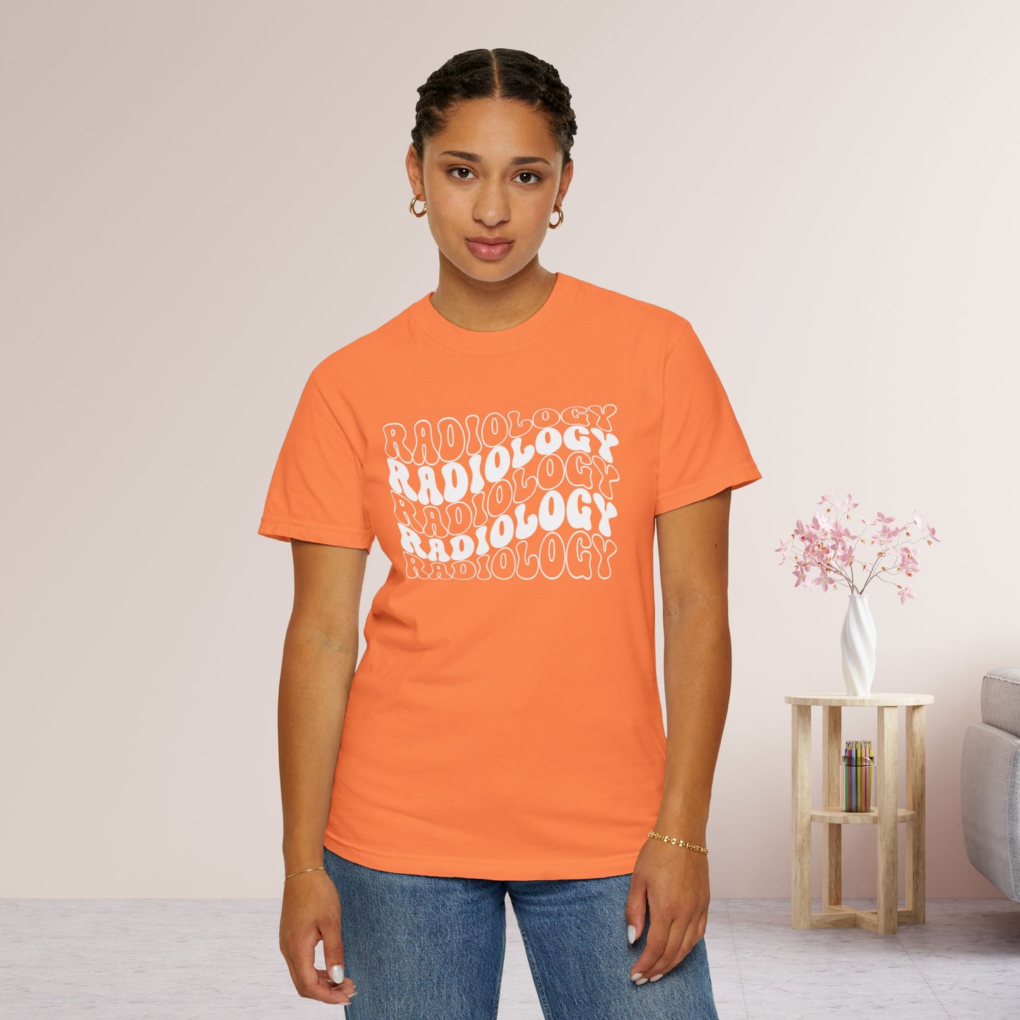 Groovy White Comfort Colors Radiology Tee