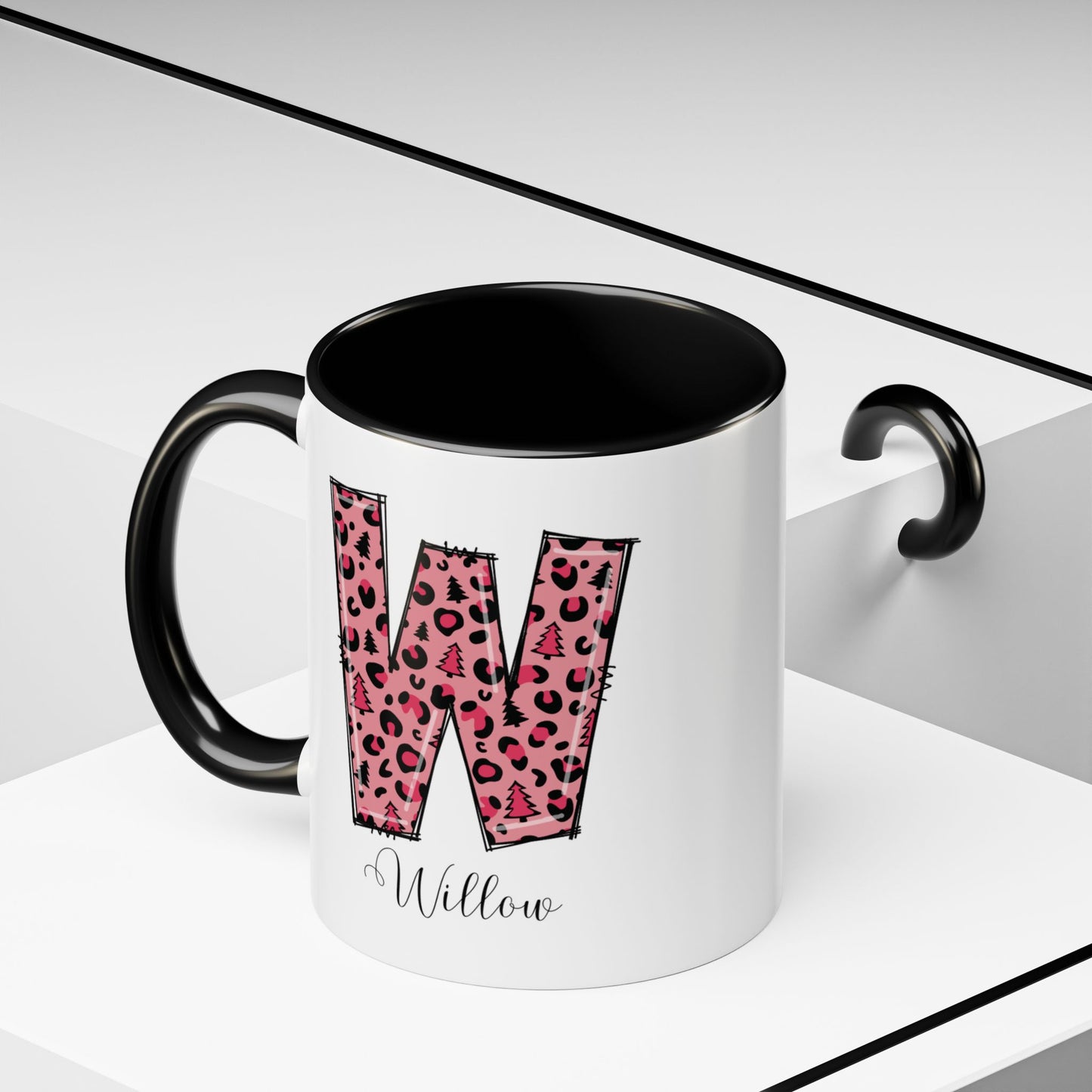 Custom Christmas Initial Letter Mug with Name - Personalized Christmas Gifts A-Z