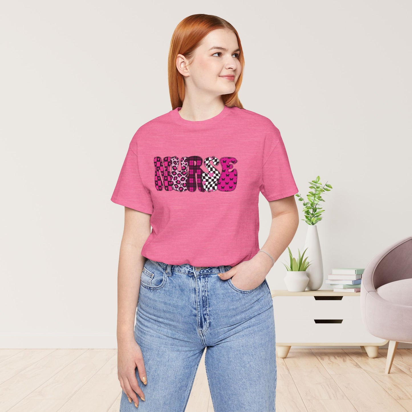 Groovy Font Nurse Shirt - Registered Nurse Soft Cotton Tee