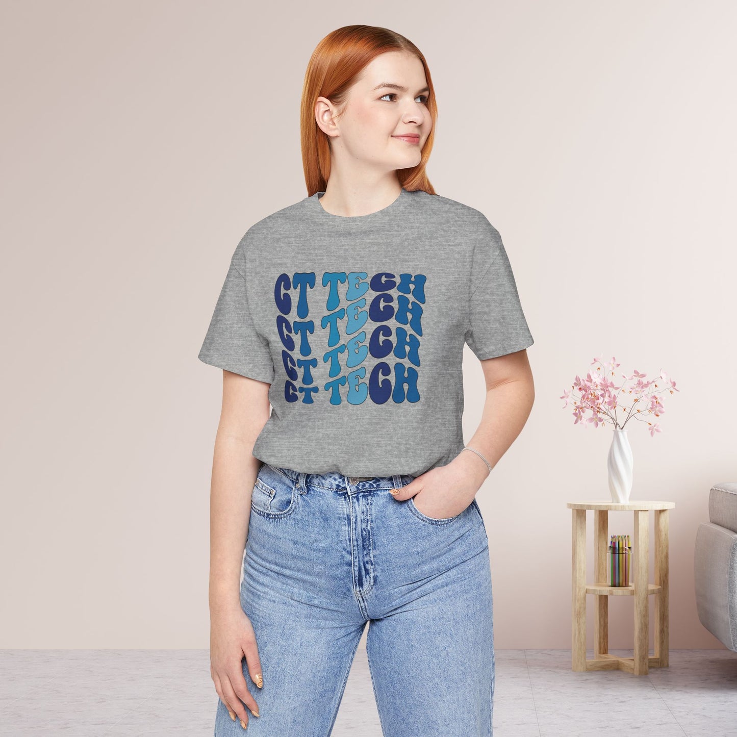 Groovy Blue CT Tech Shirt - CT Technologist Soft Cotton Tee