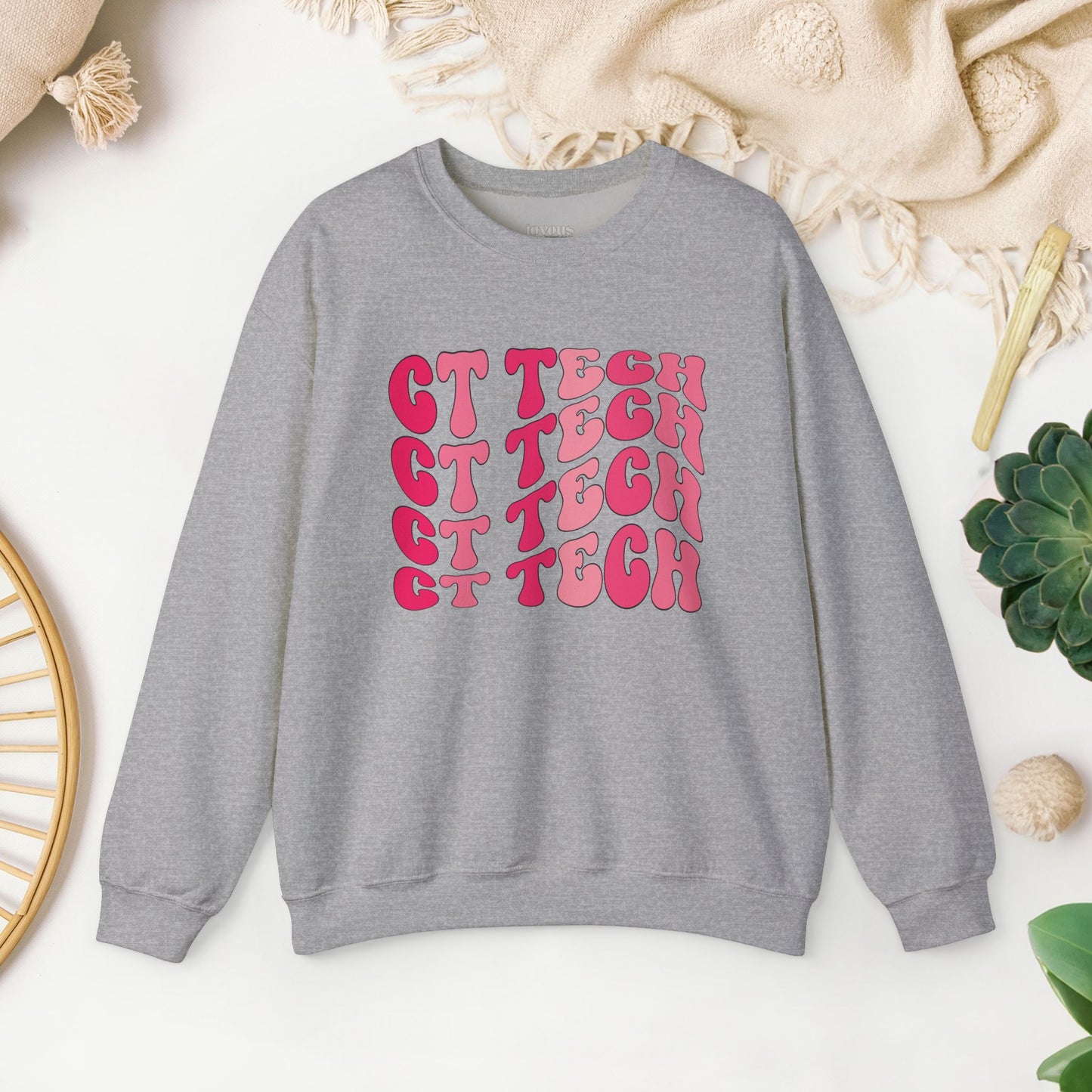 Groovy Pink CT Tech Sweatshirt - CT Technologist Sweater