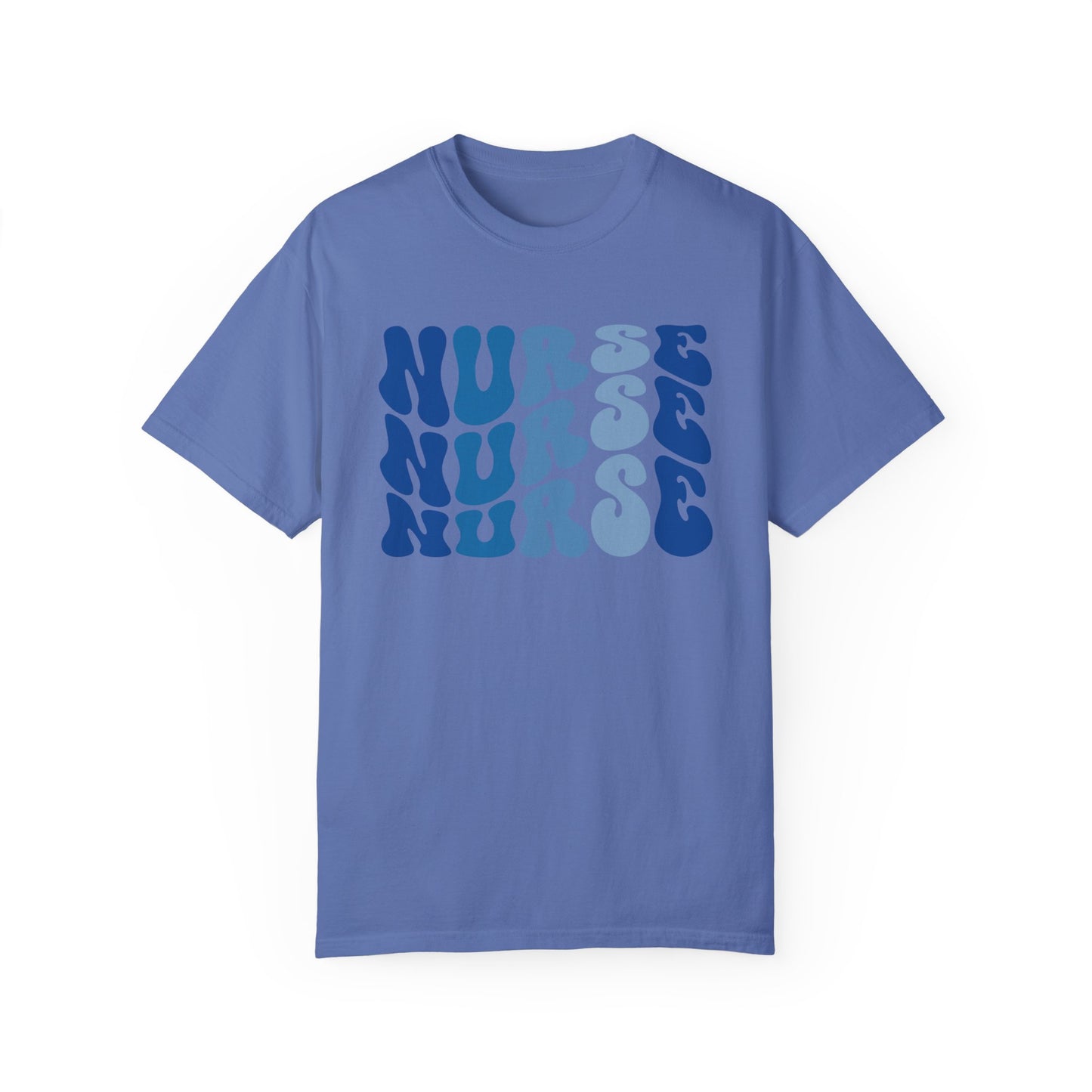 Groovy Blue Comfort Colors Nurse Shirt