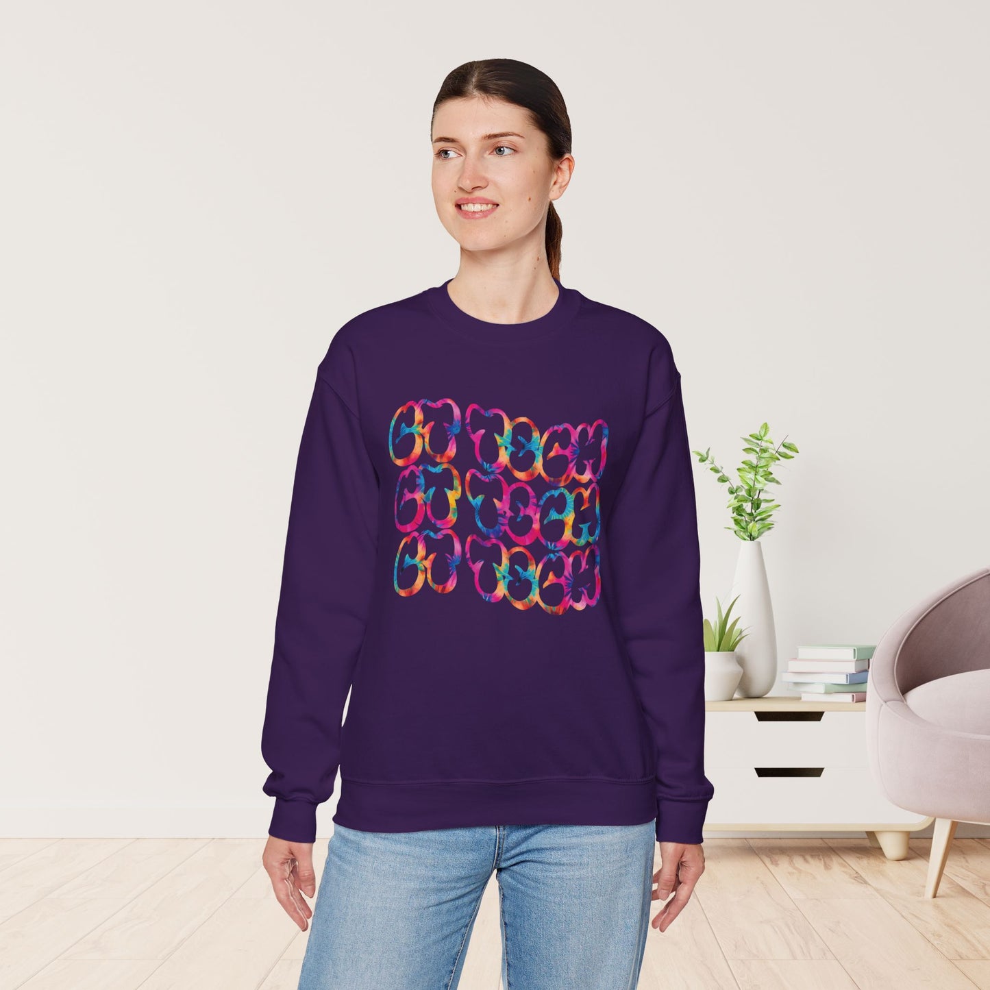 Tie Dye Groovy CT Tech Sweatshirt - CT Technologist Sweater