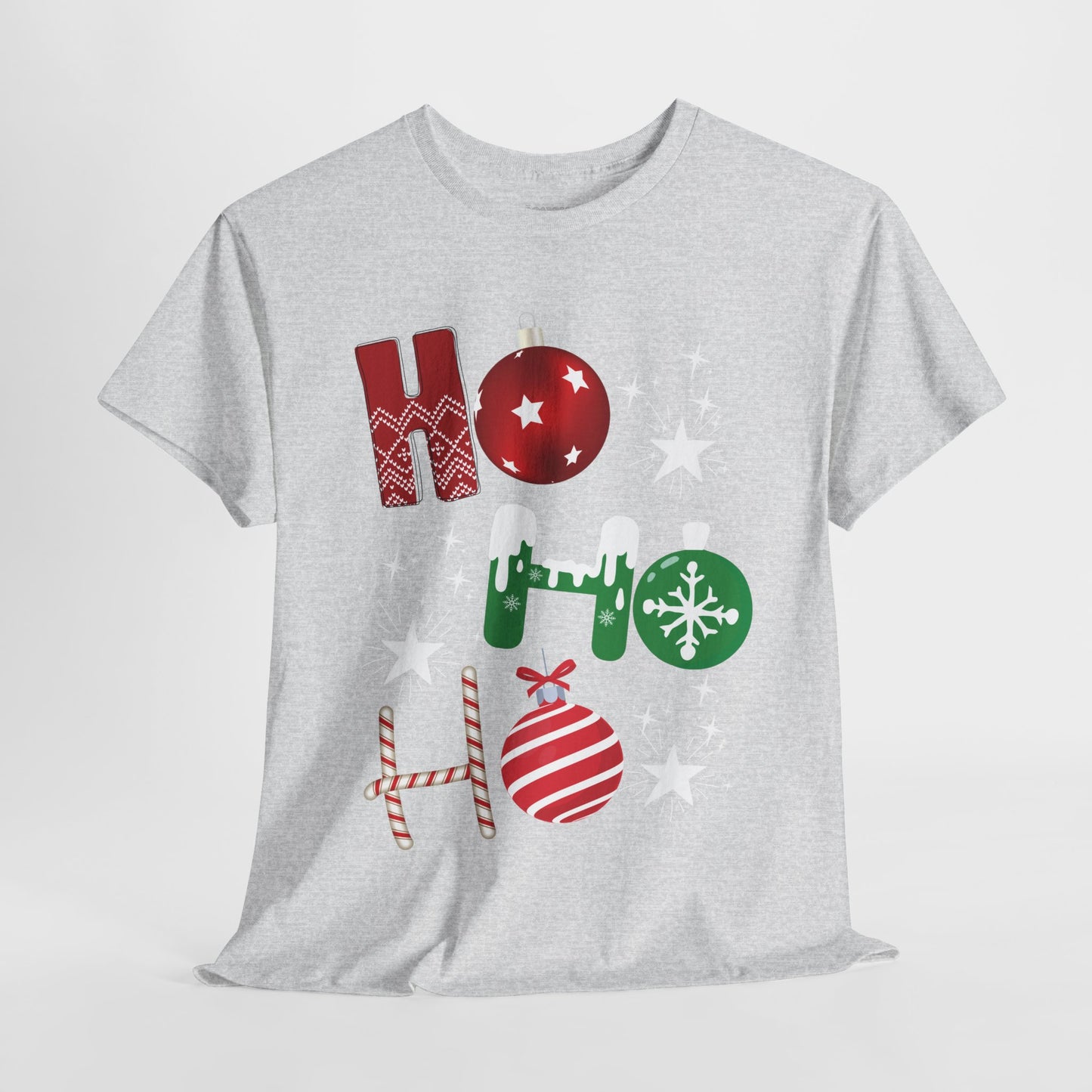 Ho Ho Ho Christmas Shirt - Matching Family Christmas Heavy Cotton Tee