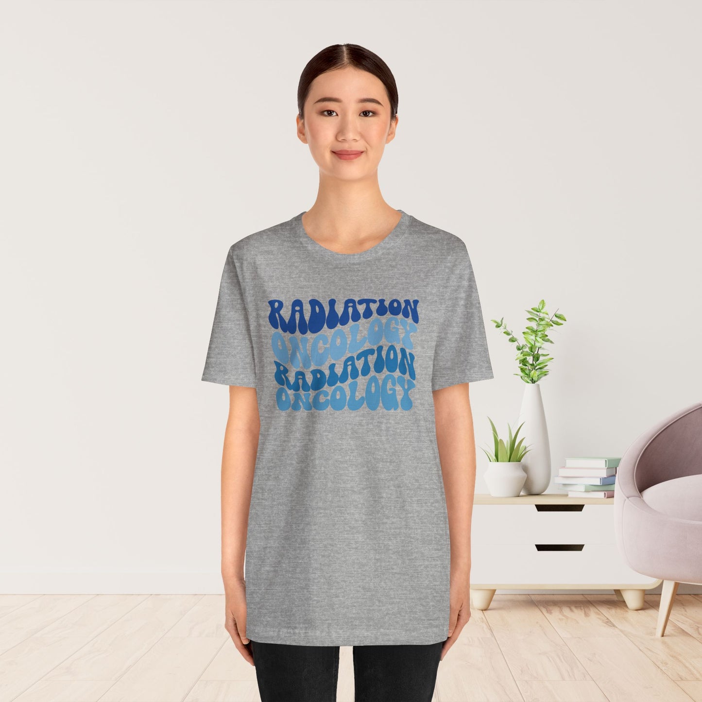 Blue Groovy Radiation Oncology Soft Cotton Tee