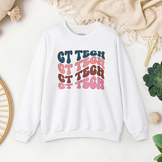 Groovy Colorful CT Tech Sweatshirt - CT Technologist Sweater