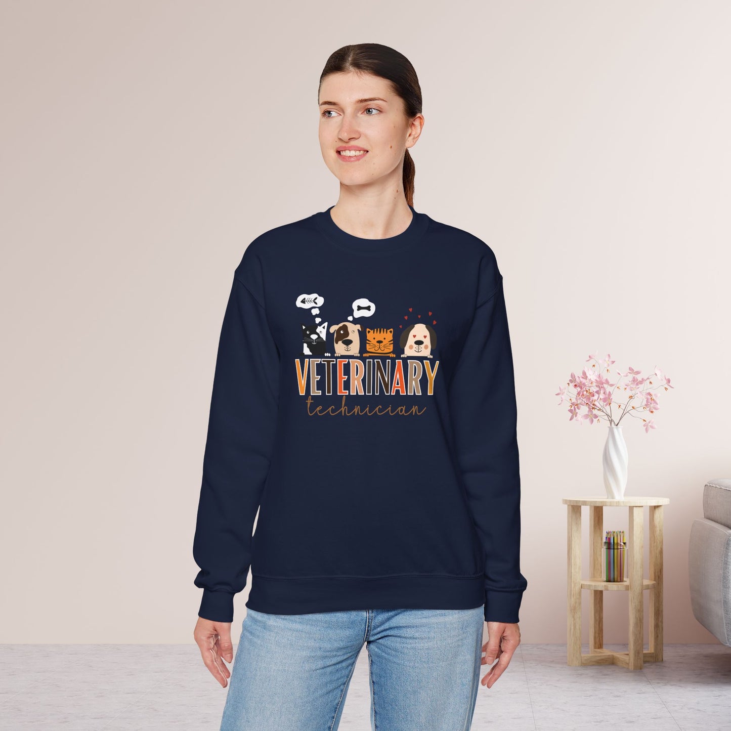 Veterinary Technician Crewneck Sweatshirt for VET Tech