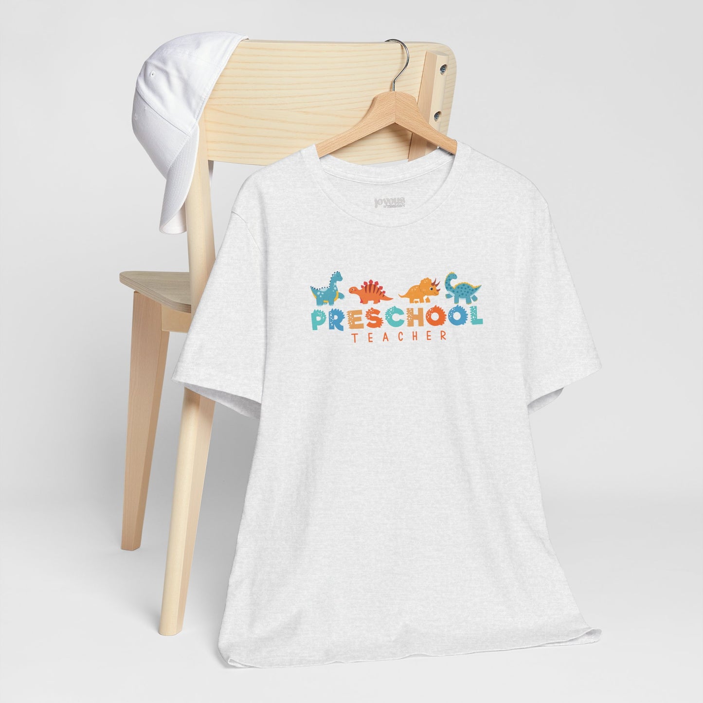 Preschool Teacher Soft Cotton Tee with Cute Dinosaurs