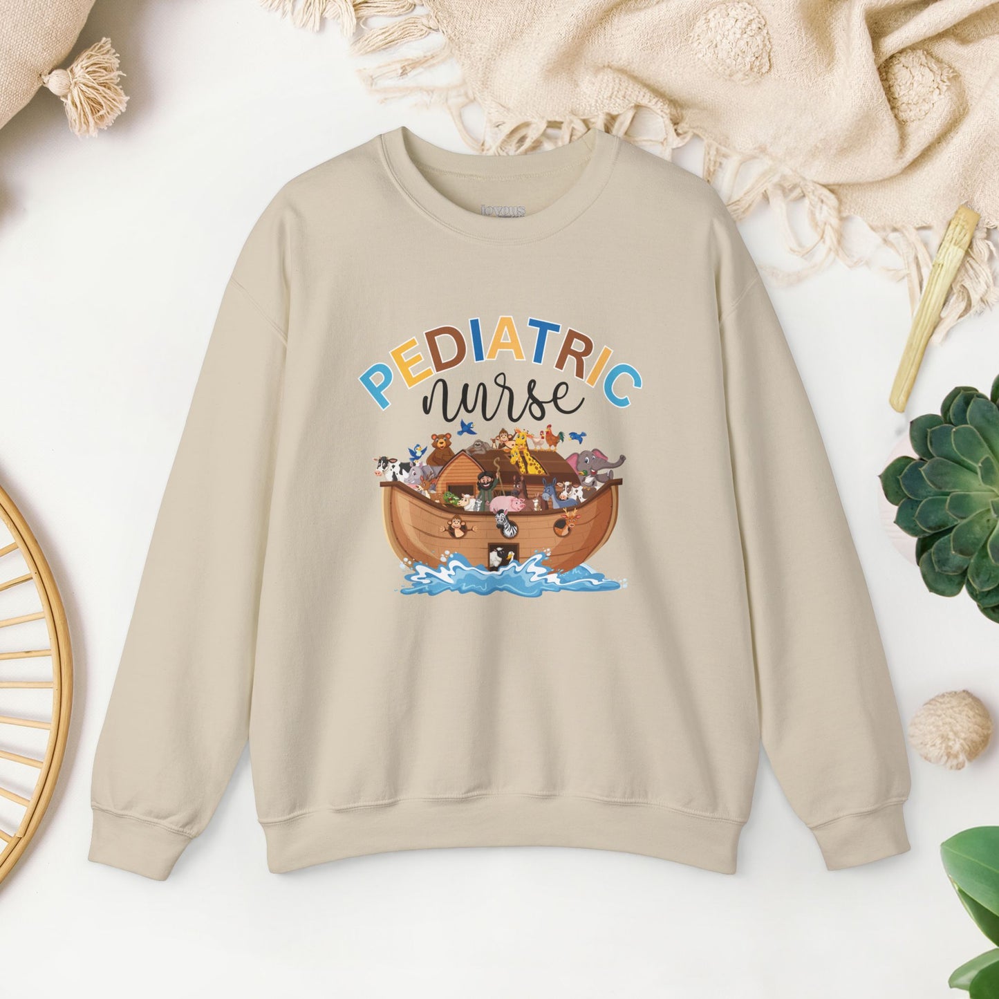 Noah's Ark Pediatric Nurse Sweatshirt