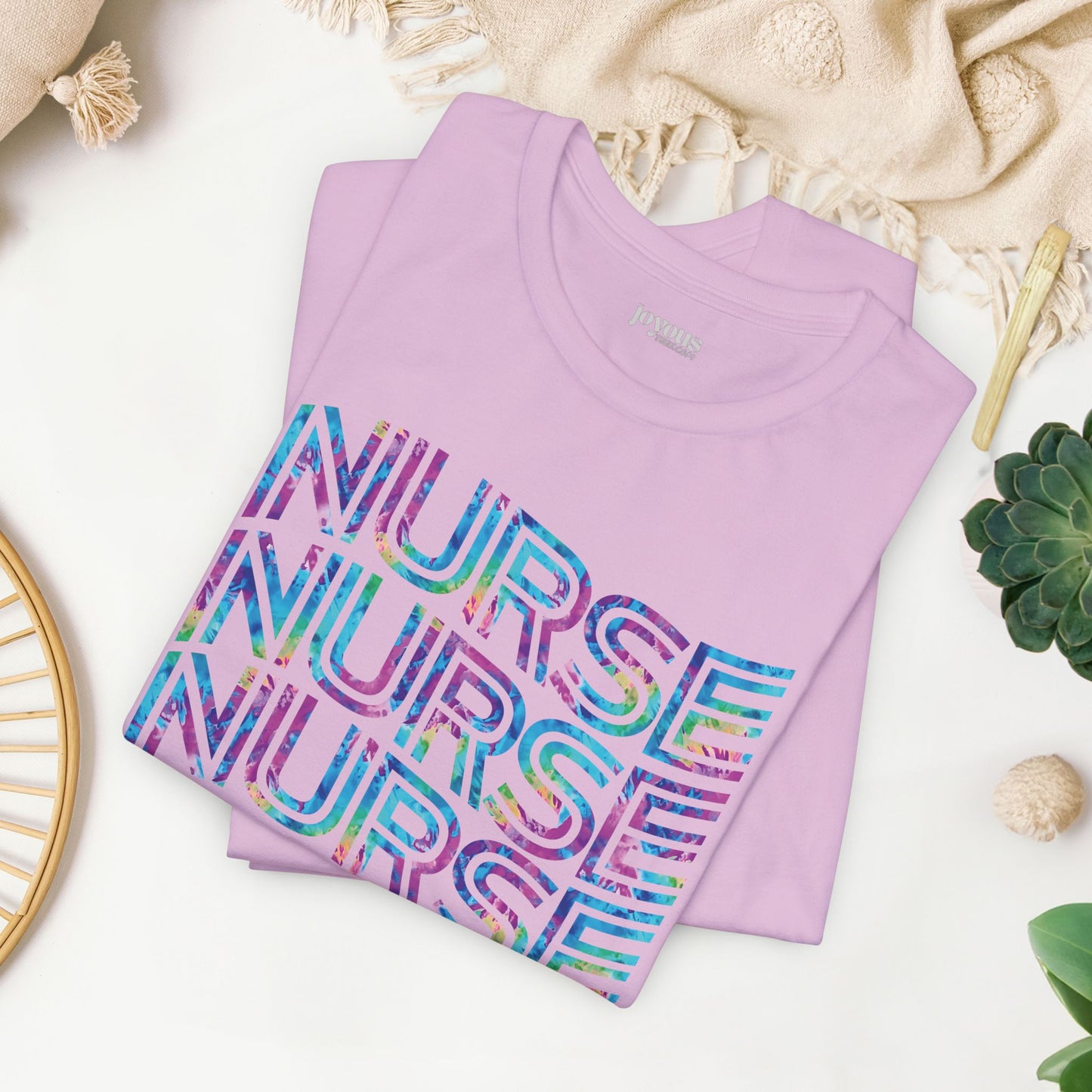 Tie Dye Wavy Nurse Shirt - Registered Nurse Soft Cotton Tee
