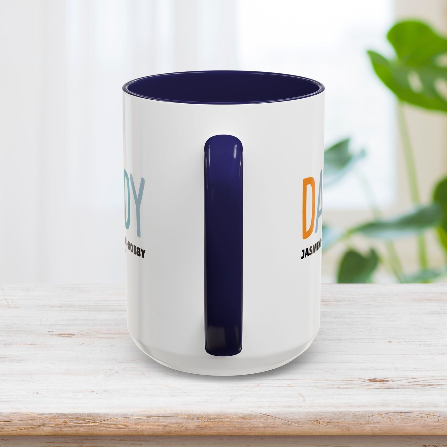 Personalized Daddy Coffee Mug with Kids Names - Custom Dad Gifts for Father's Day