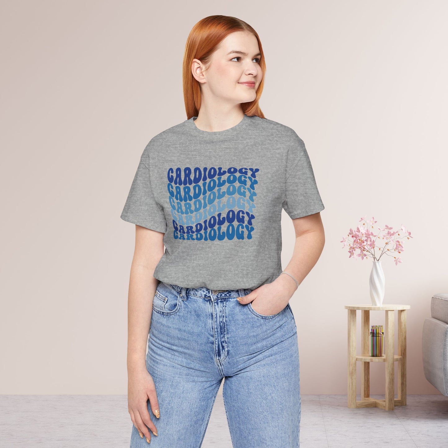 Groovy Blue Cardiology Shirt - Cardiac Nurse Soft Cotton Tee