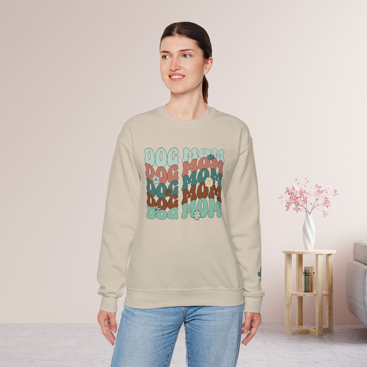 Groovy Dog Mom Sweatshirt - Groovy Dog Mom Crewneck