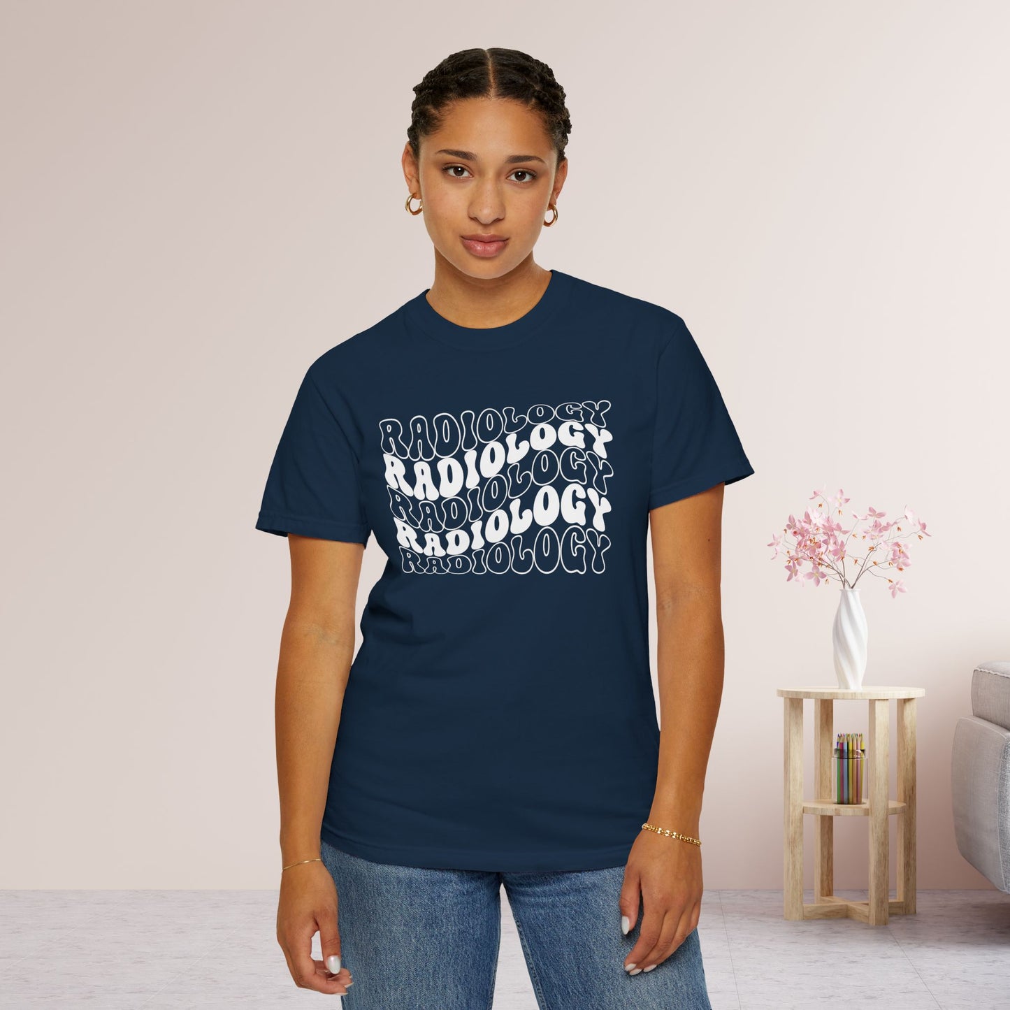 Groovy White Comfort Colors Radiology Tee