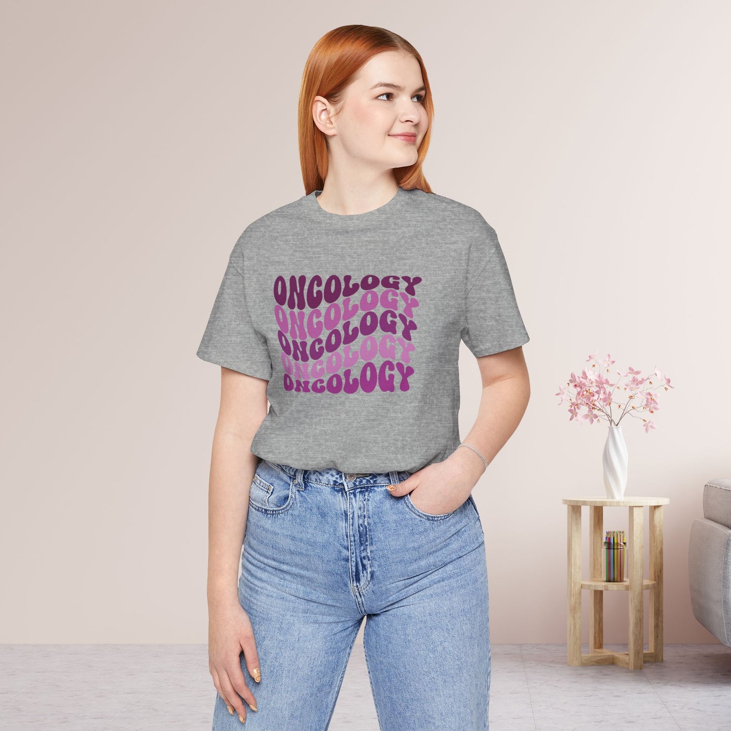 Purple Groovy Oncology Soft Cotton Tee