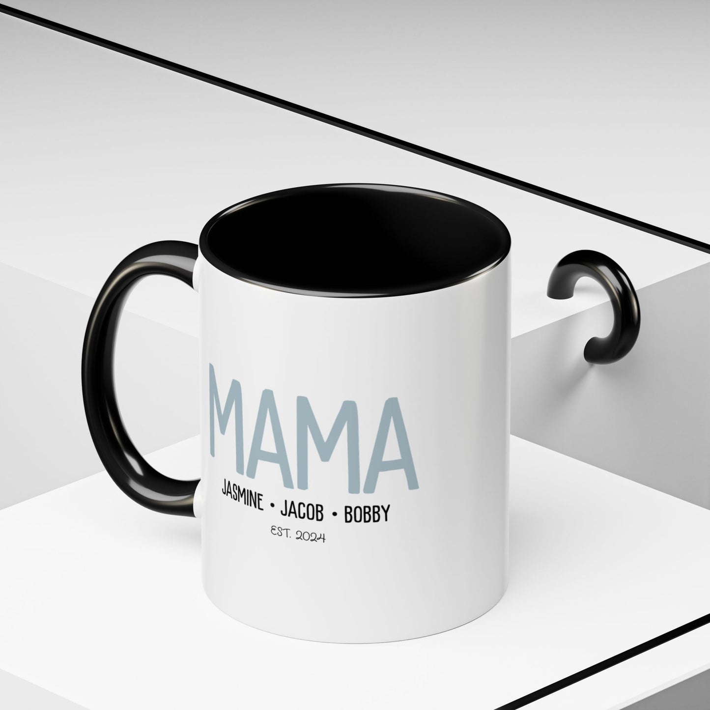 Personalized Mama Coffee Mug with Kids Names - Custom Mom Gifts for Mother's Day