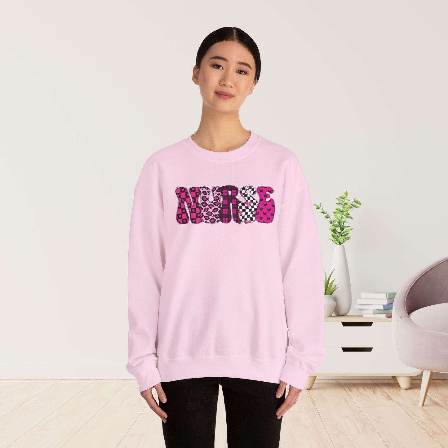 Groovy Font Nurse Sweatshirt - Registered Nurse Sweatshirt
