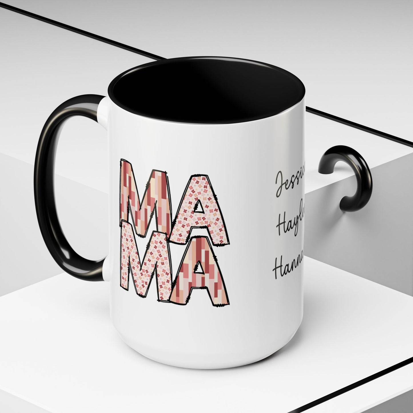 Personalized Mama Coffee Mug with Kids Names - Custom Mom Gifts for Mother's Day