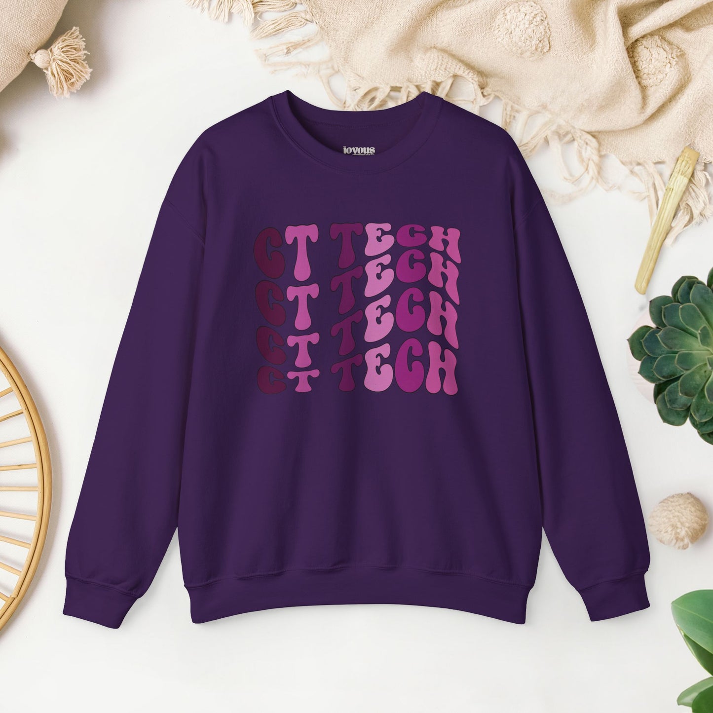 Groovy Purple CT Tech Sweatshirt - CT Technologist Sweater